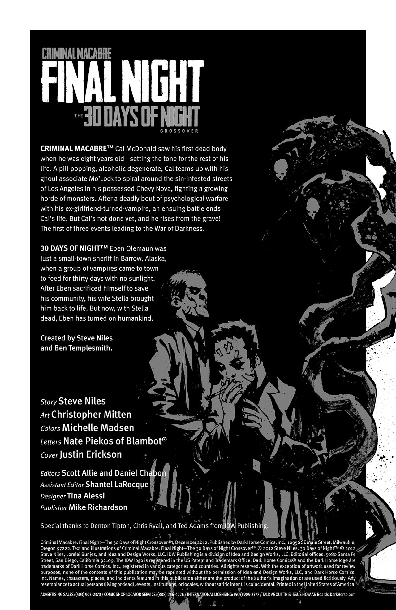 Read online Criminal Macabre: Final Night - The 30 Days of Night Crossover comic -  Issue #1 - 2