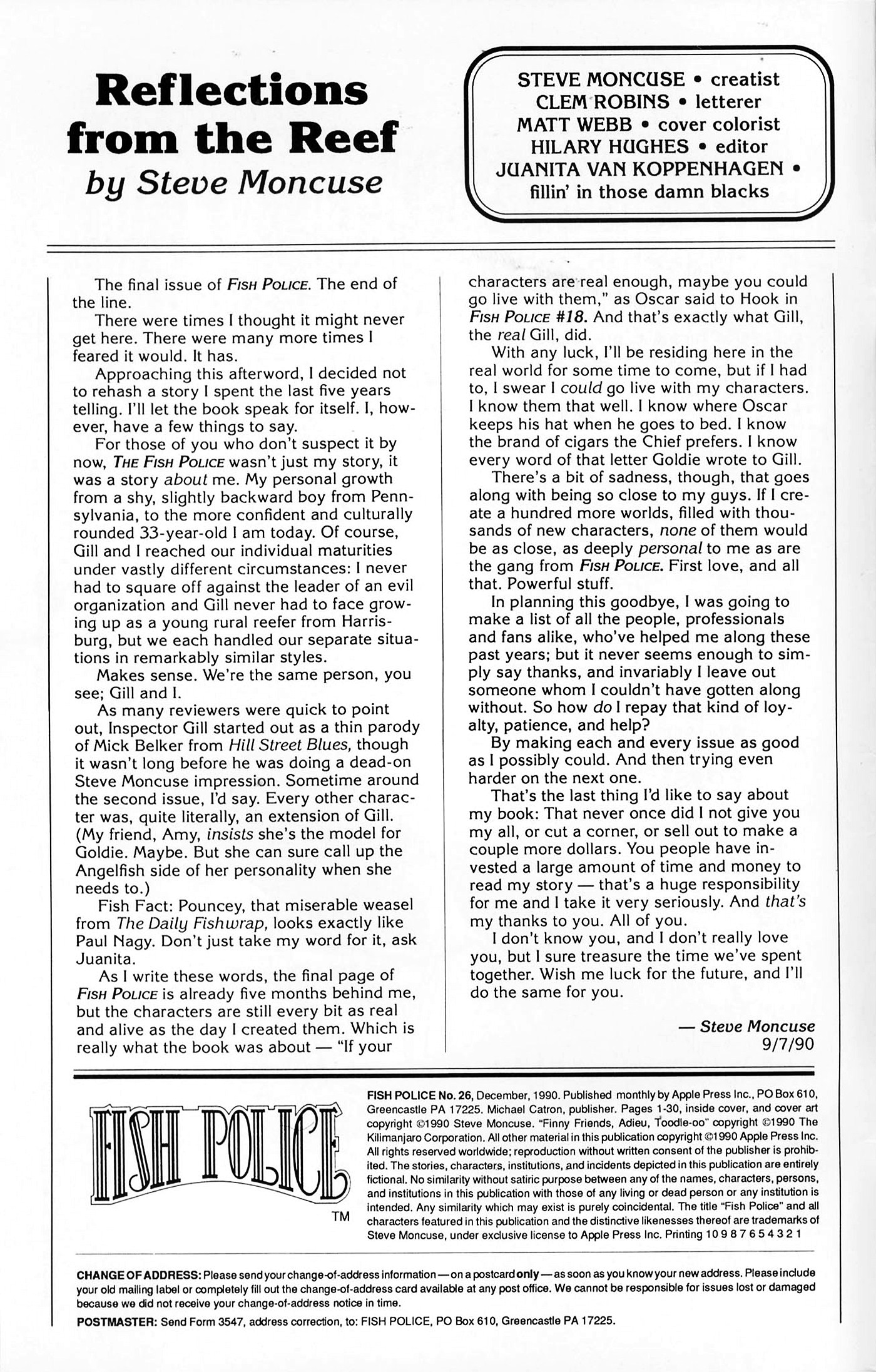 Read online The Fish Police comic -  Issue #26 - 2