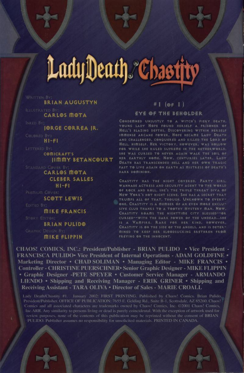Read online Lady Death/Chastity comic -  Issue # Full - 2