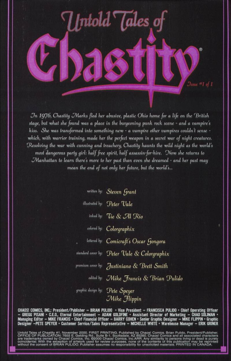 Read online Untold Tales of Chastity comic -  Issue # Full - 2