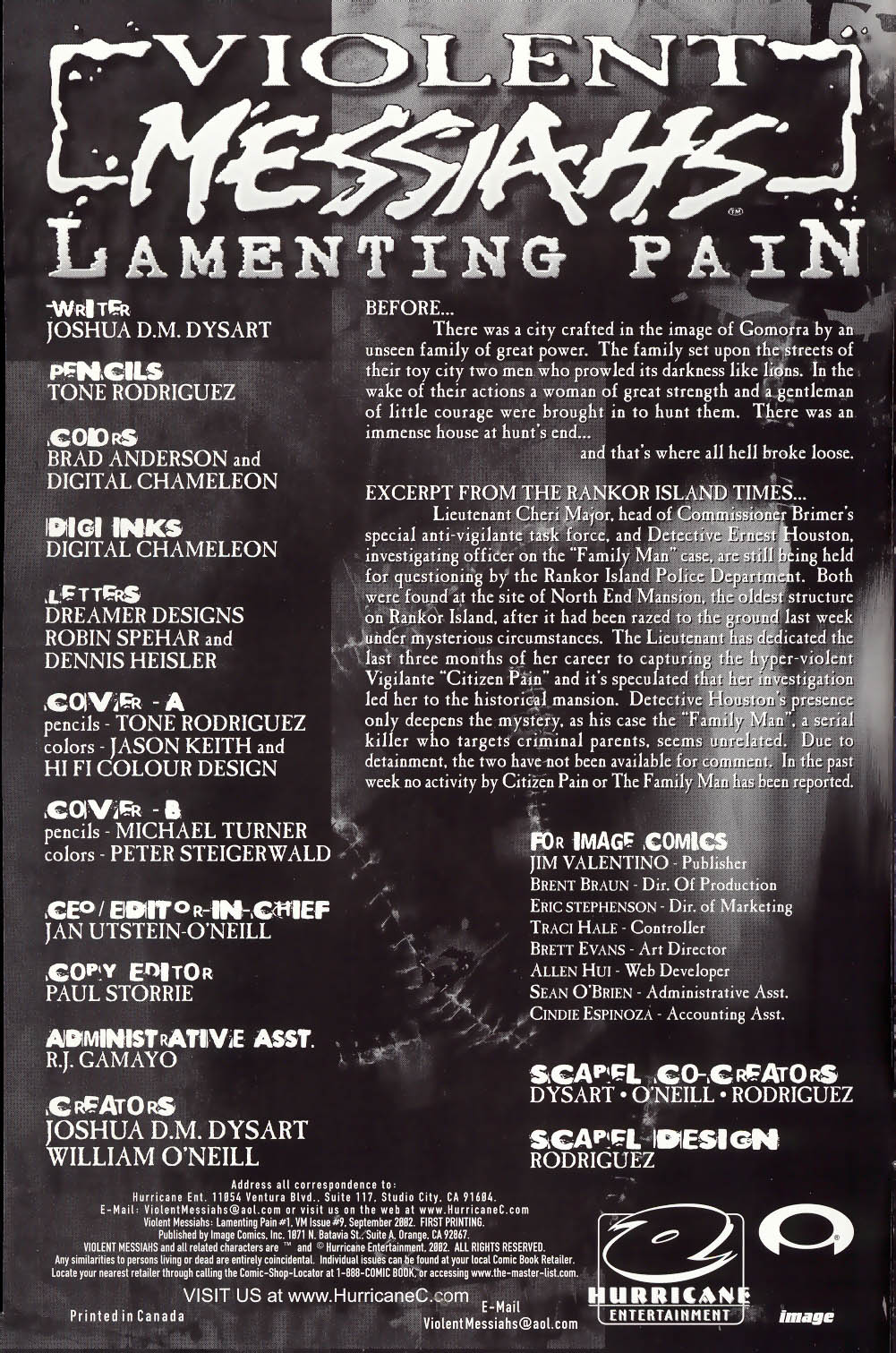 Read online Violent Messiahs: Lamenting Pain comic -  Issue #1 - 2