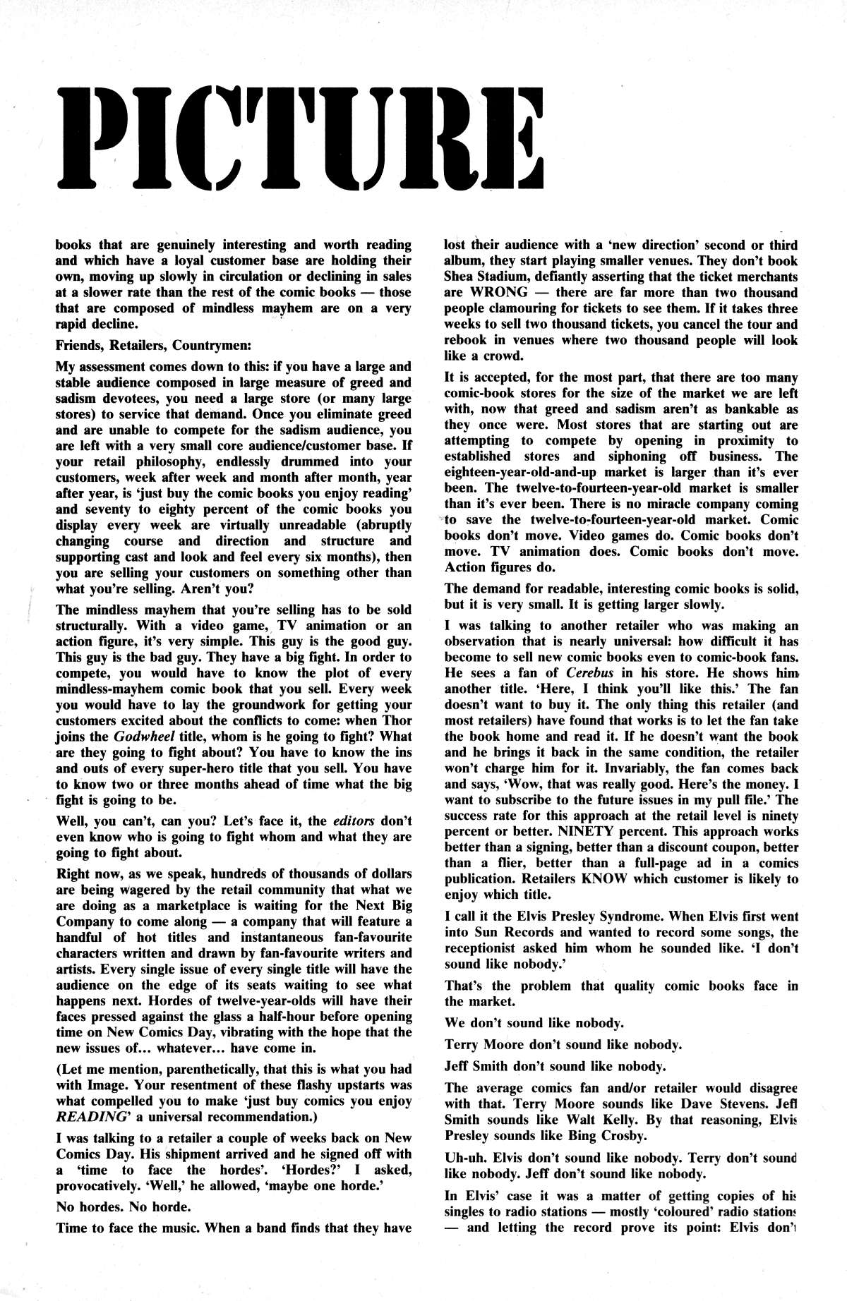 Cerebus Issue #191 #190 - English 3