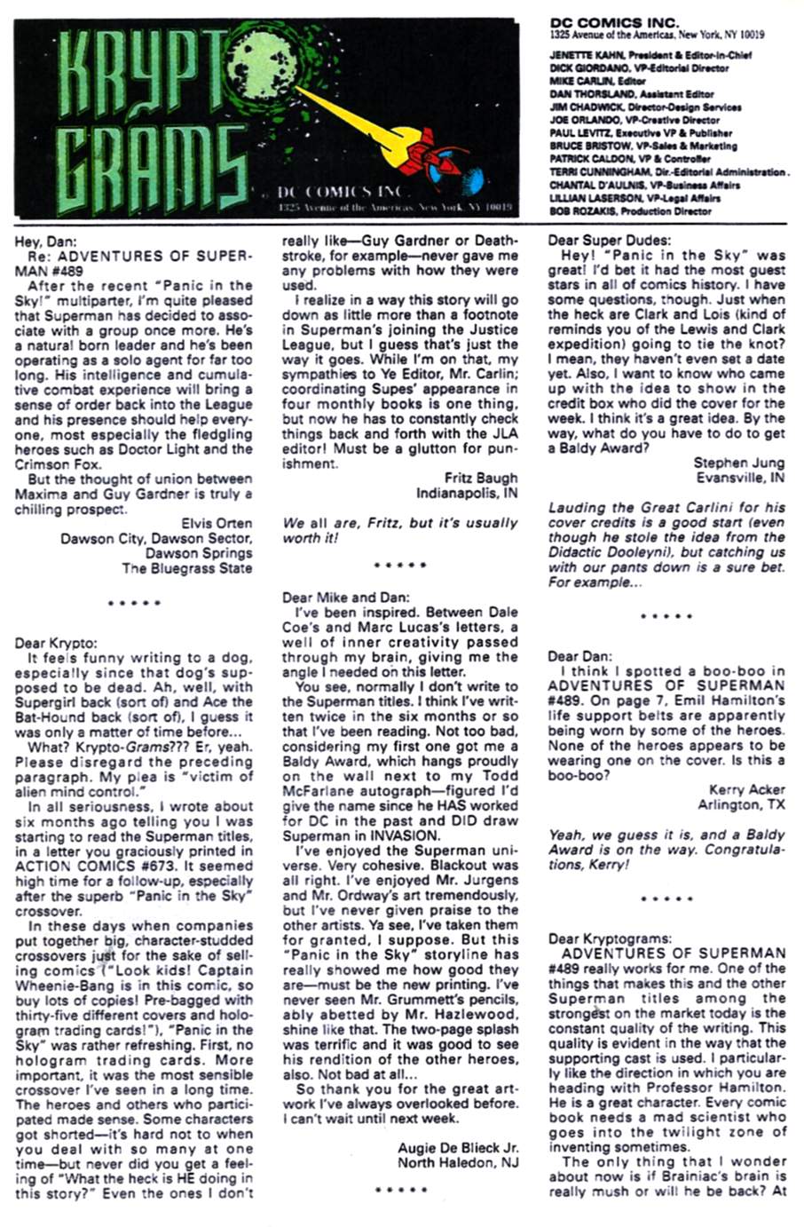 Read online Adventures of Superman (1987) comic -  Issue #493 - 24