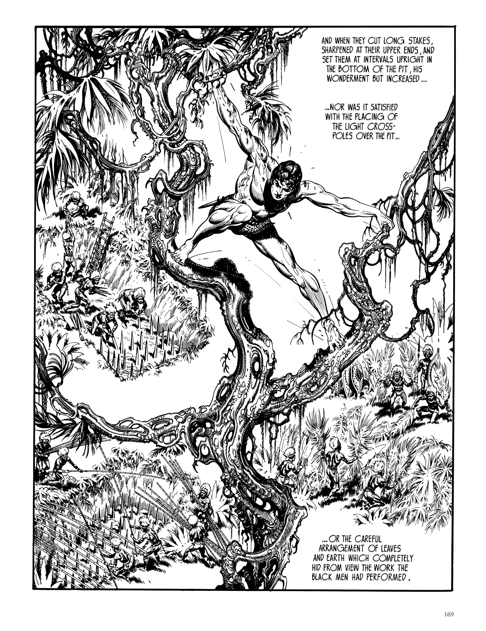 Read online Edgar Rice Burroughs' Tarzan: Burne Hogarth's Lord of the Jungle comic -  Issue # TPB - 168