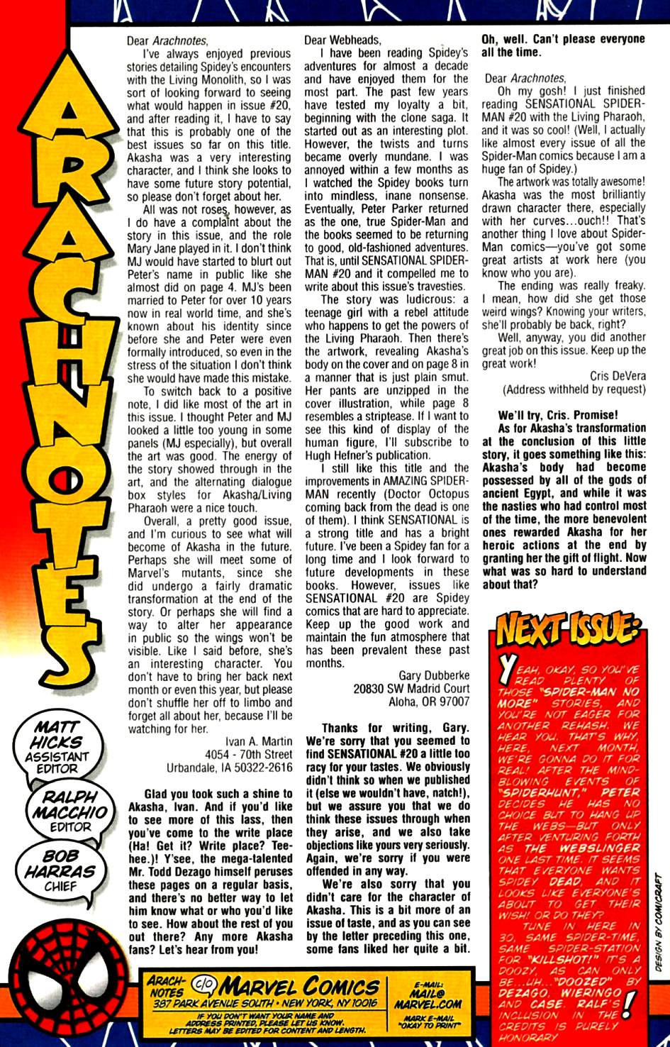 Read online The Sensational Spider-Man (1996) comic -  Issue #25 - 40