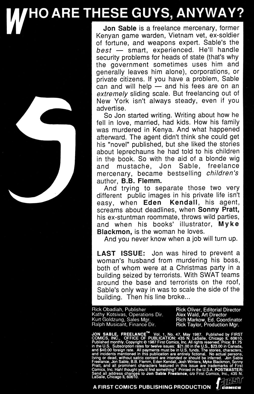 Read online Jon Sable, Freelance comic -  Issue #47 - 2