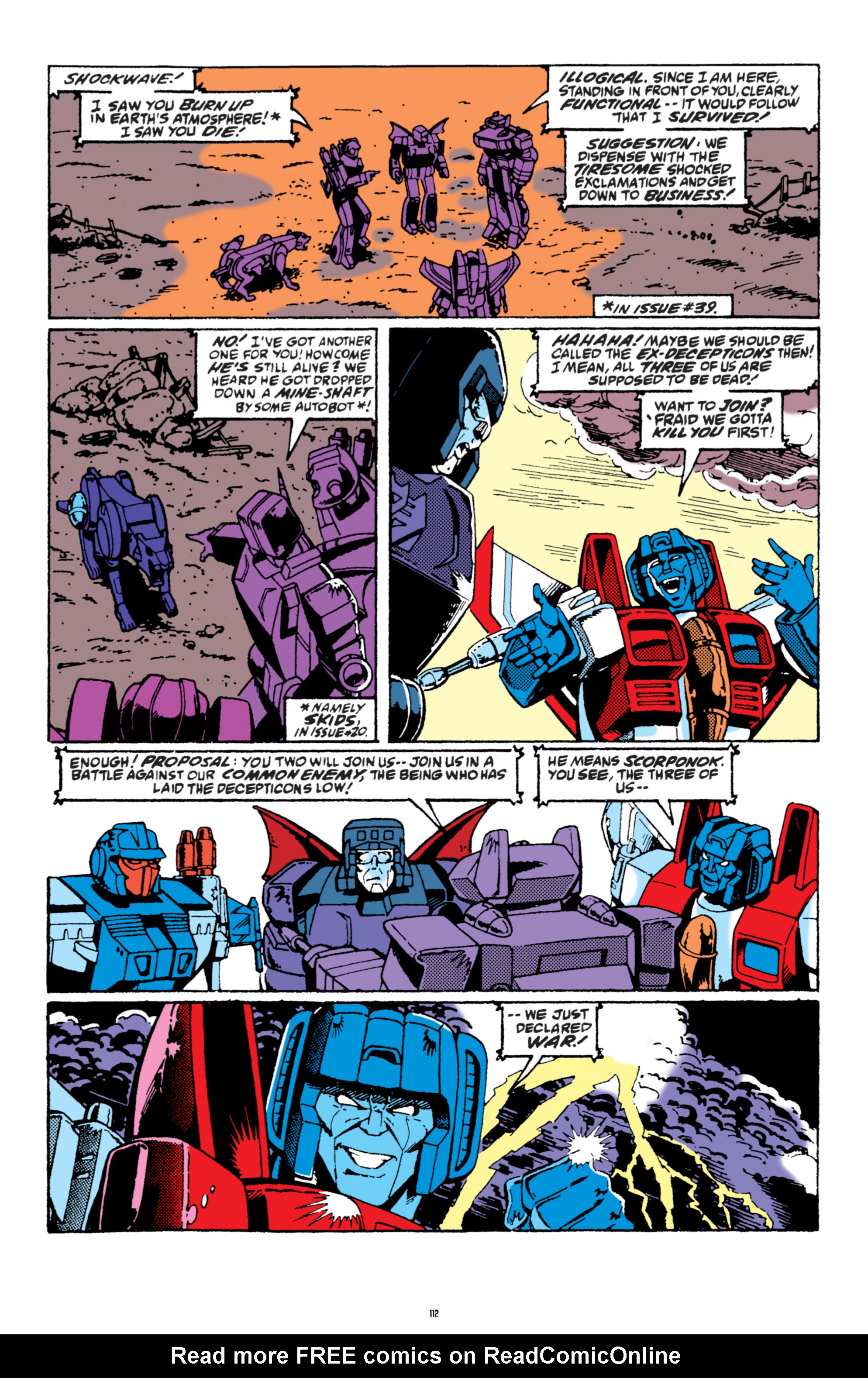 Read online The Transformers Classics comic -  Issue # TPB 6 - 112
