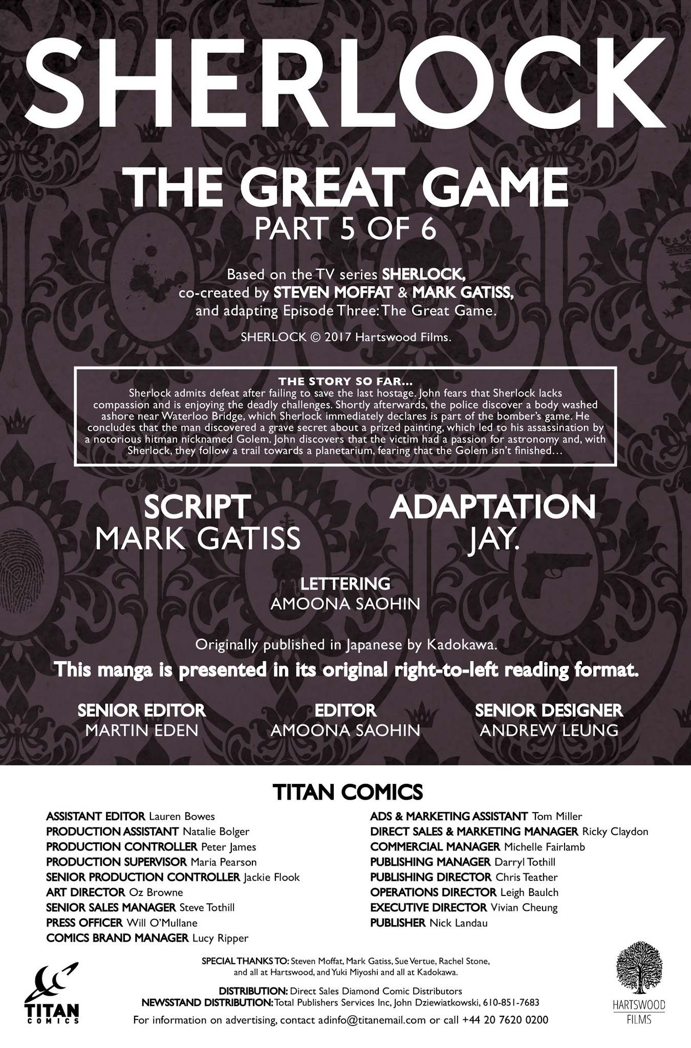 Read online Sherlock: The Great Game comic -  Issue #5 - 3