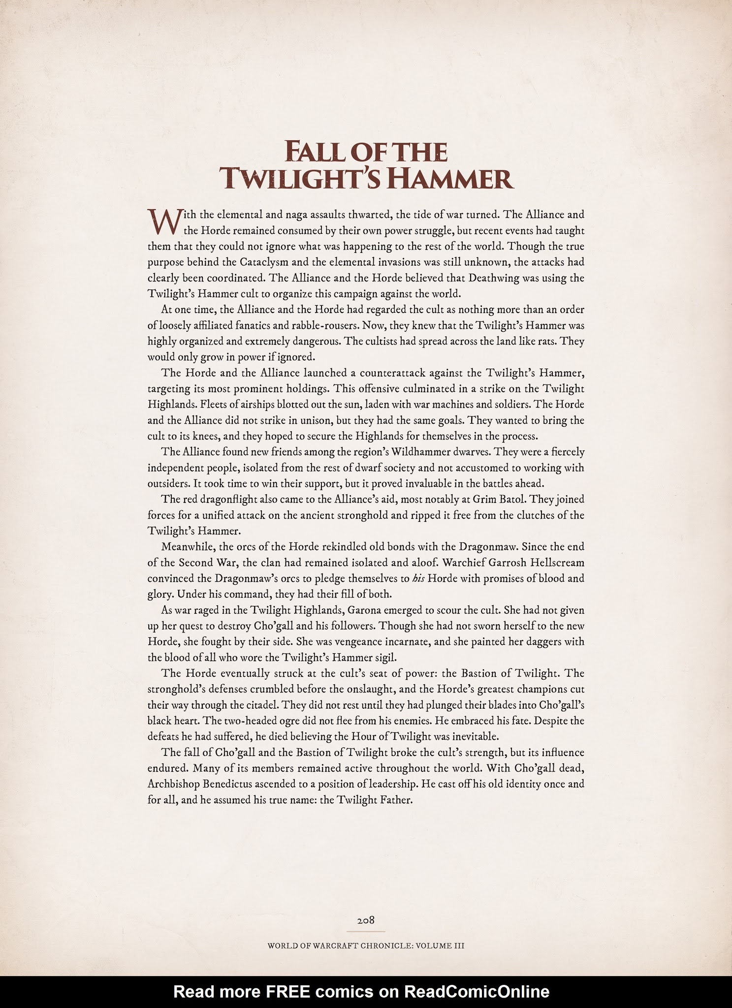 Read online World of Warcraft Chronicle Vol. 3 comic -  Issue # Full - 199