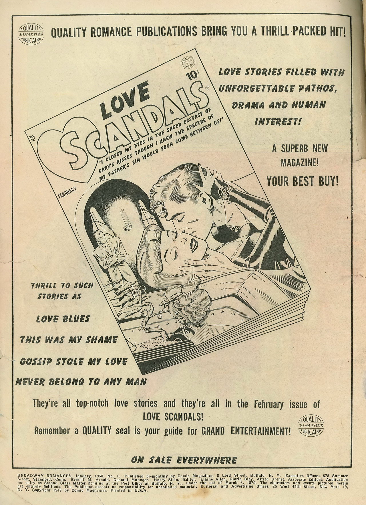 Read online Broadway Romances comic -  Issue #1 - 2