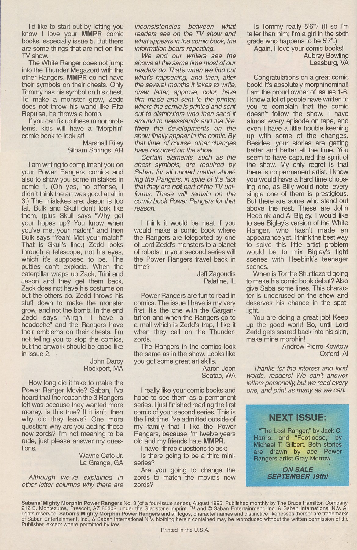 Read online Saban's Mighty Morphin Power Rangers (1995) comic -  Issue #3 - 34