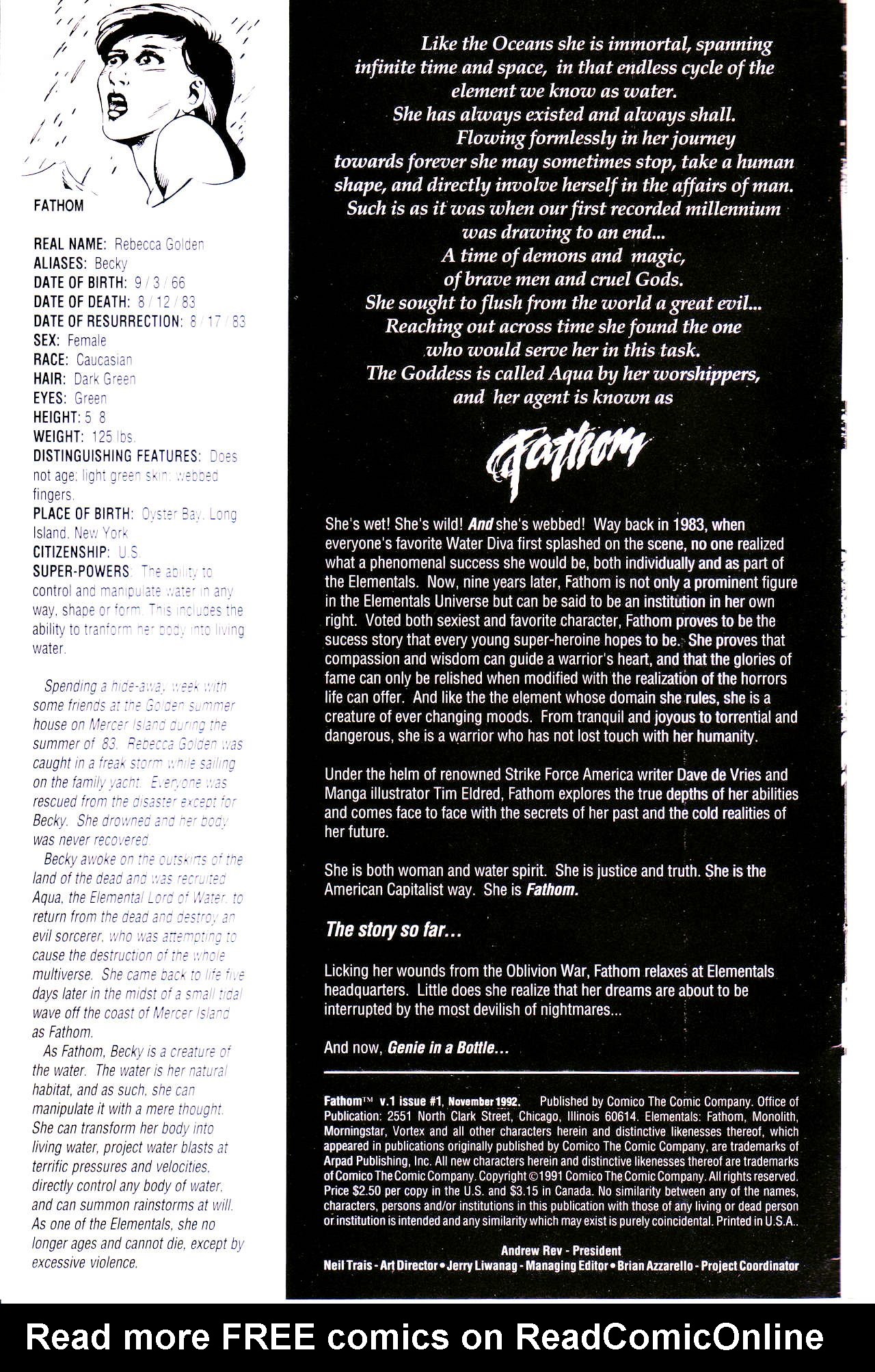 Read online Fathom (1992) comic -  Issue #1 - 2