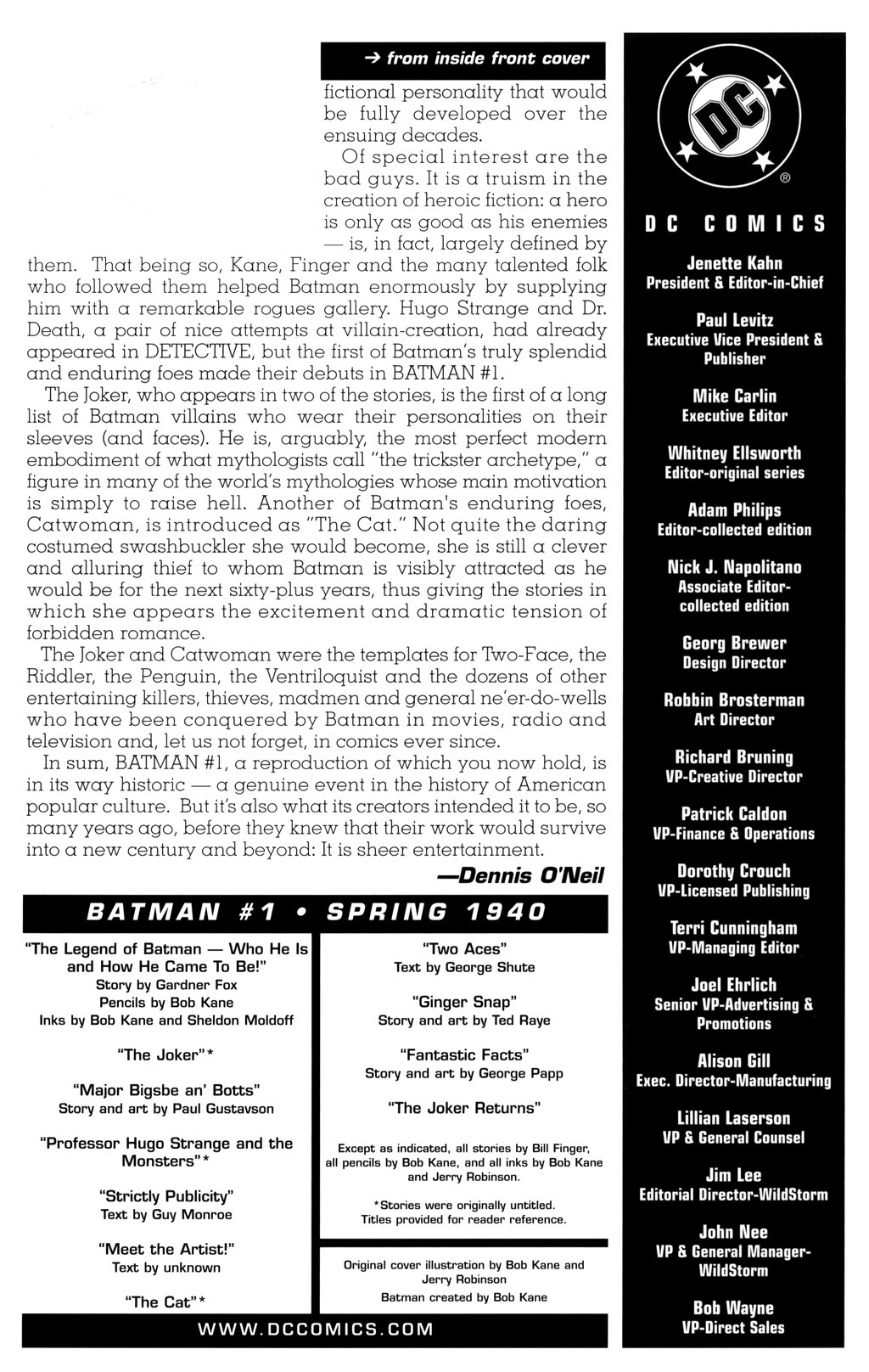 Read online Millennium Edition: Batman 1 comic -  Issue # Full - 67