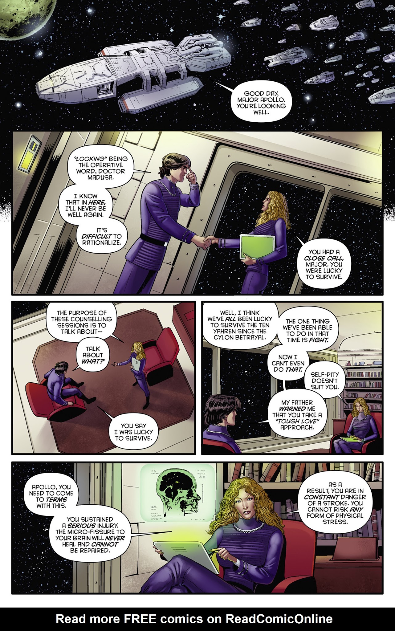 Read online Classic Battlestar Galactica: The Death of Apollo comic -  Issue #5 - 4