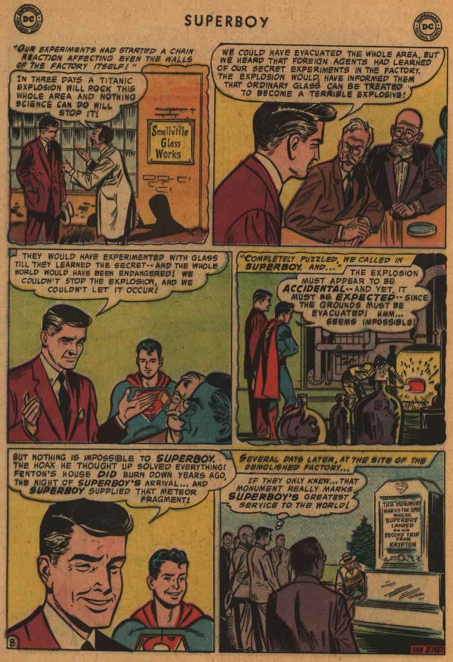 Read online Superboy (1949) comic -  Issue #63 - 9
