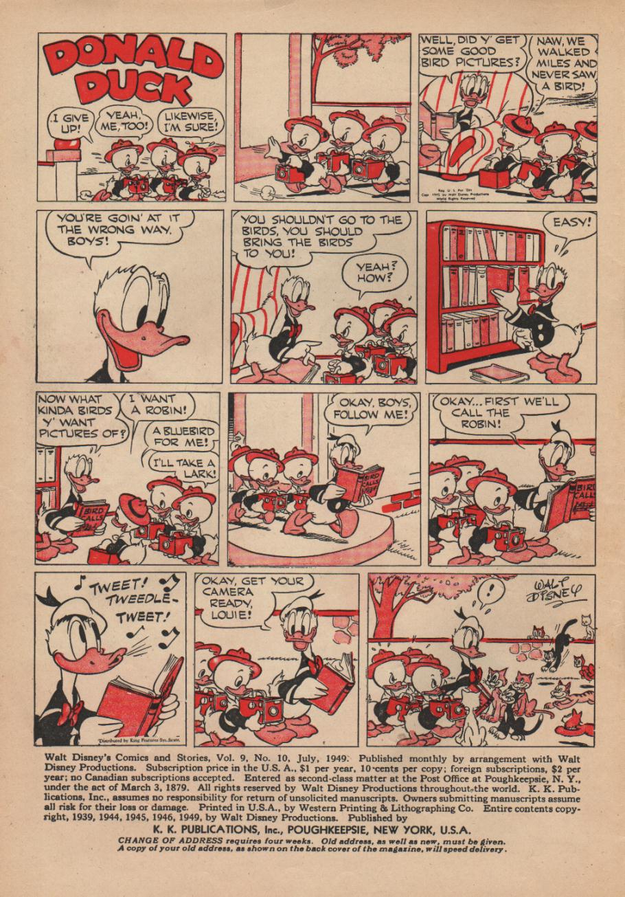 Read online Walt Disney's Comics and Stories comic -  Issue #106 - 2