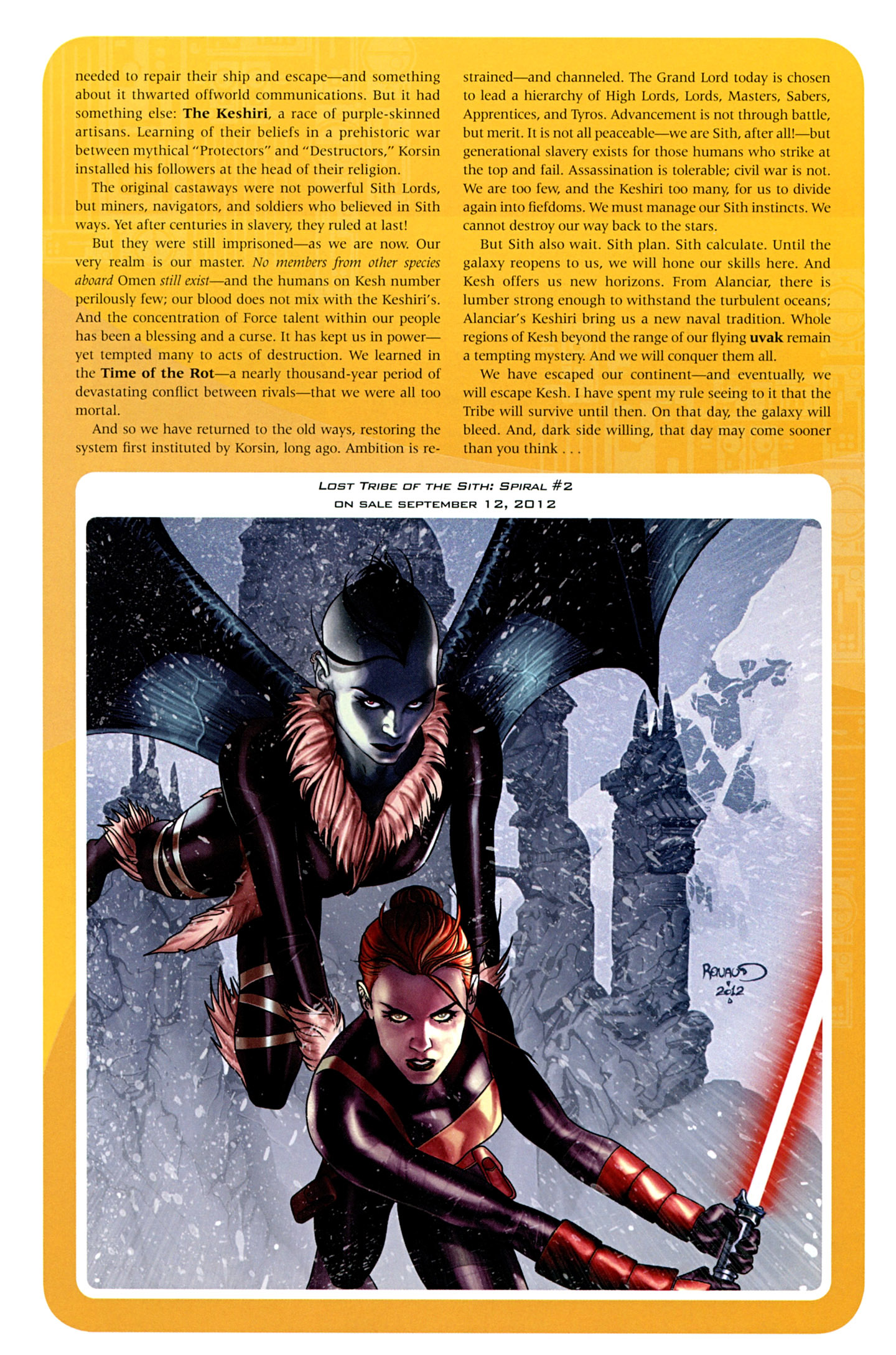 Read online Star Wars: Lost Tribe of the Sith - Spiral comic -  Issue #1 - 30