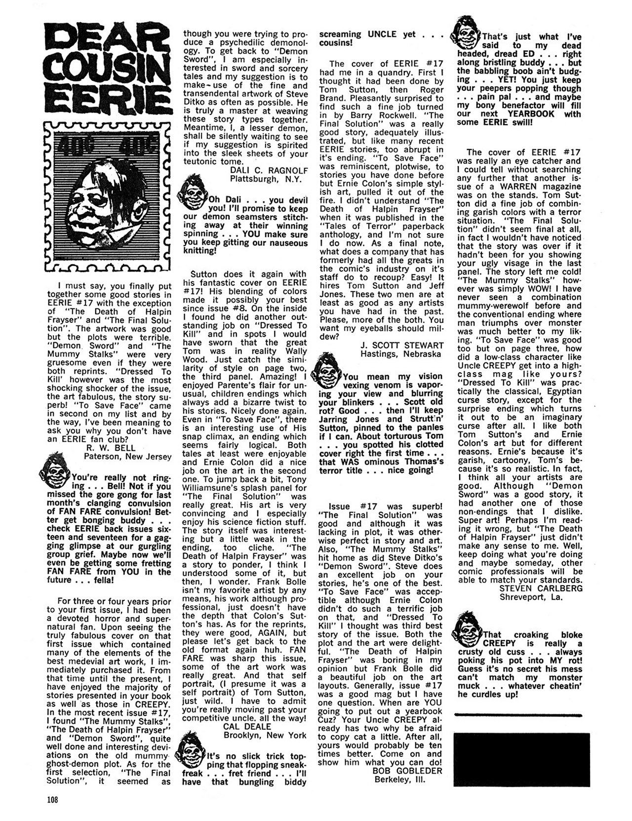 Read online Eerie Archives comic -  Issue # TPB 4 - 109