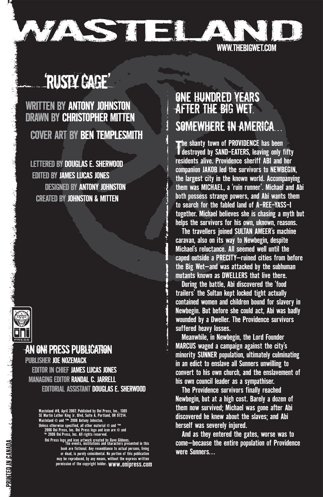 Read online Wasteland (2006) comic -  Issue #8 - 2