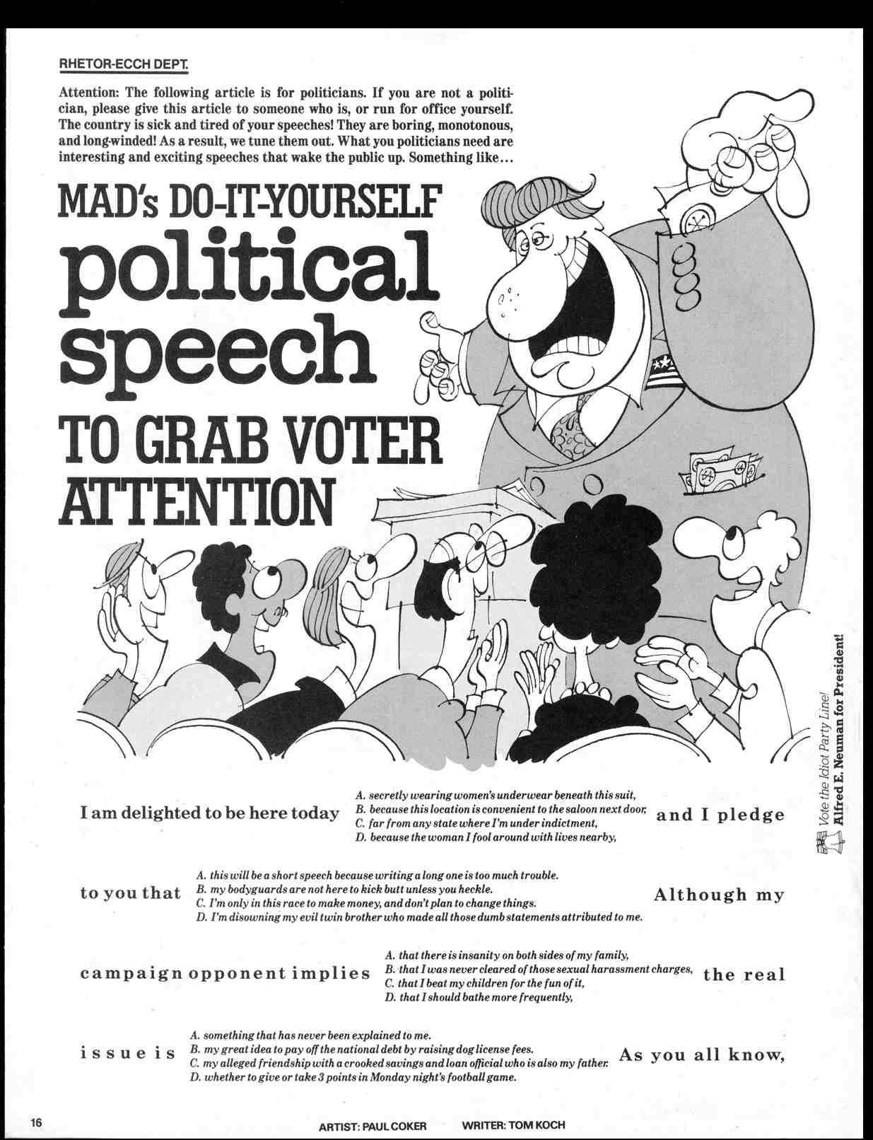 Read online MAD comic -  Issue #315 - 18