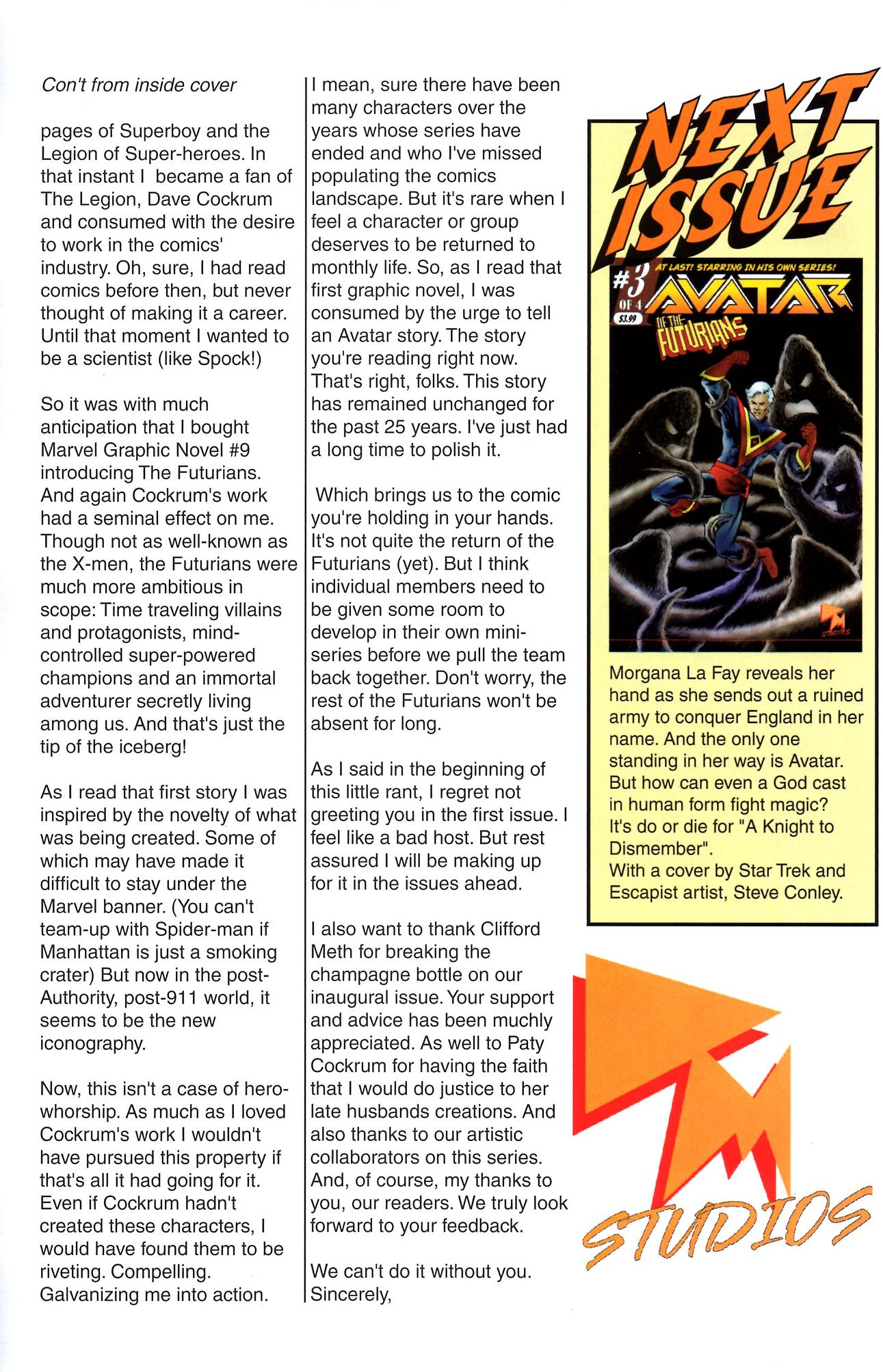 Read online Avatar Of The Futurians comic -  Issue #2 - 7