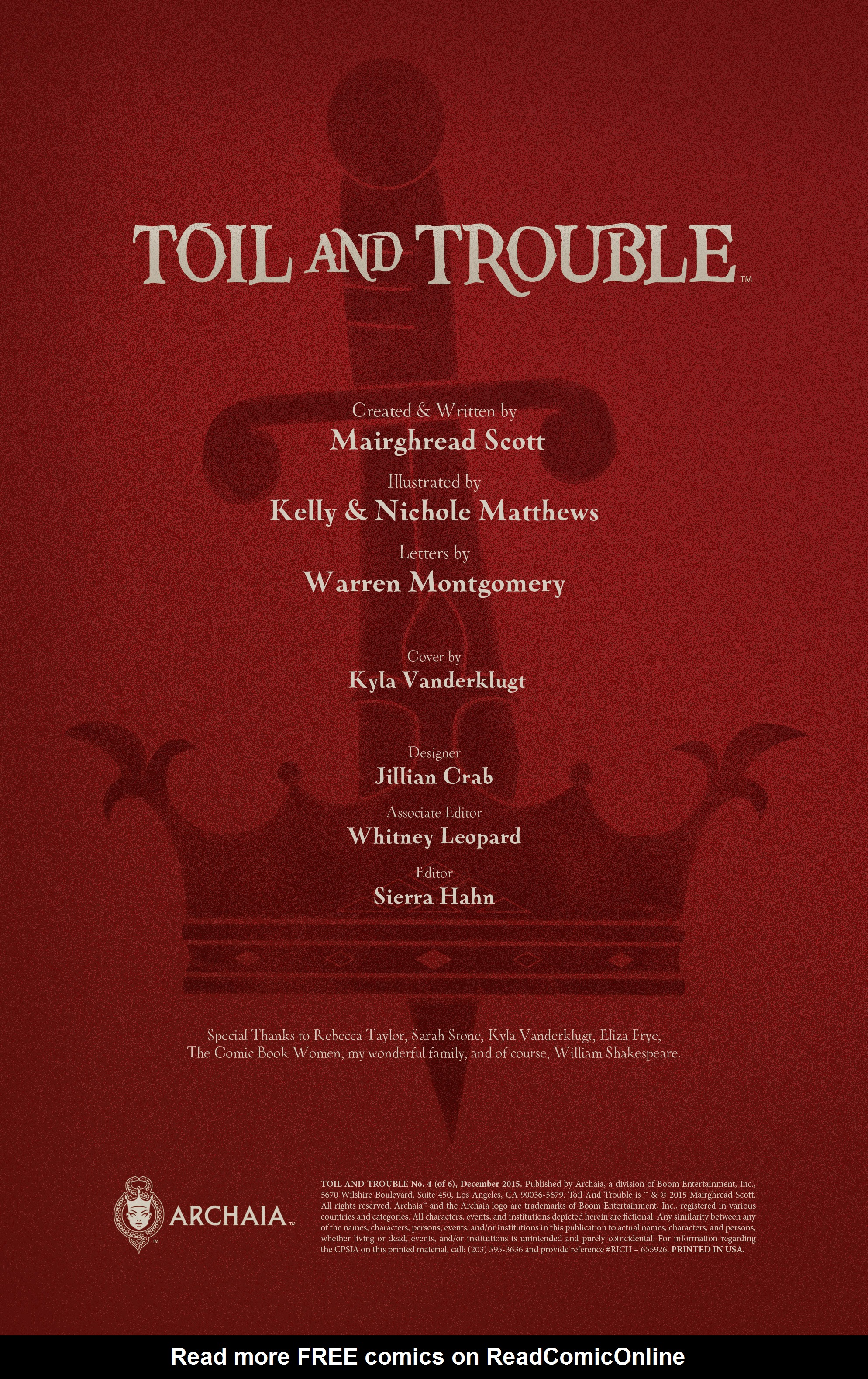 Read online Toil and Trouble comic -  Issue #4 - 2