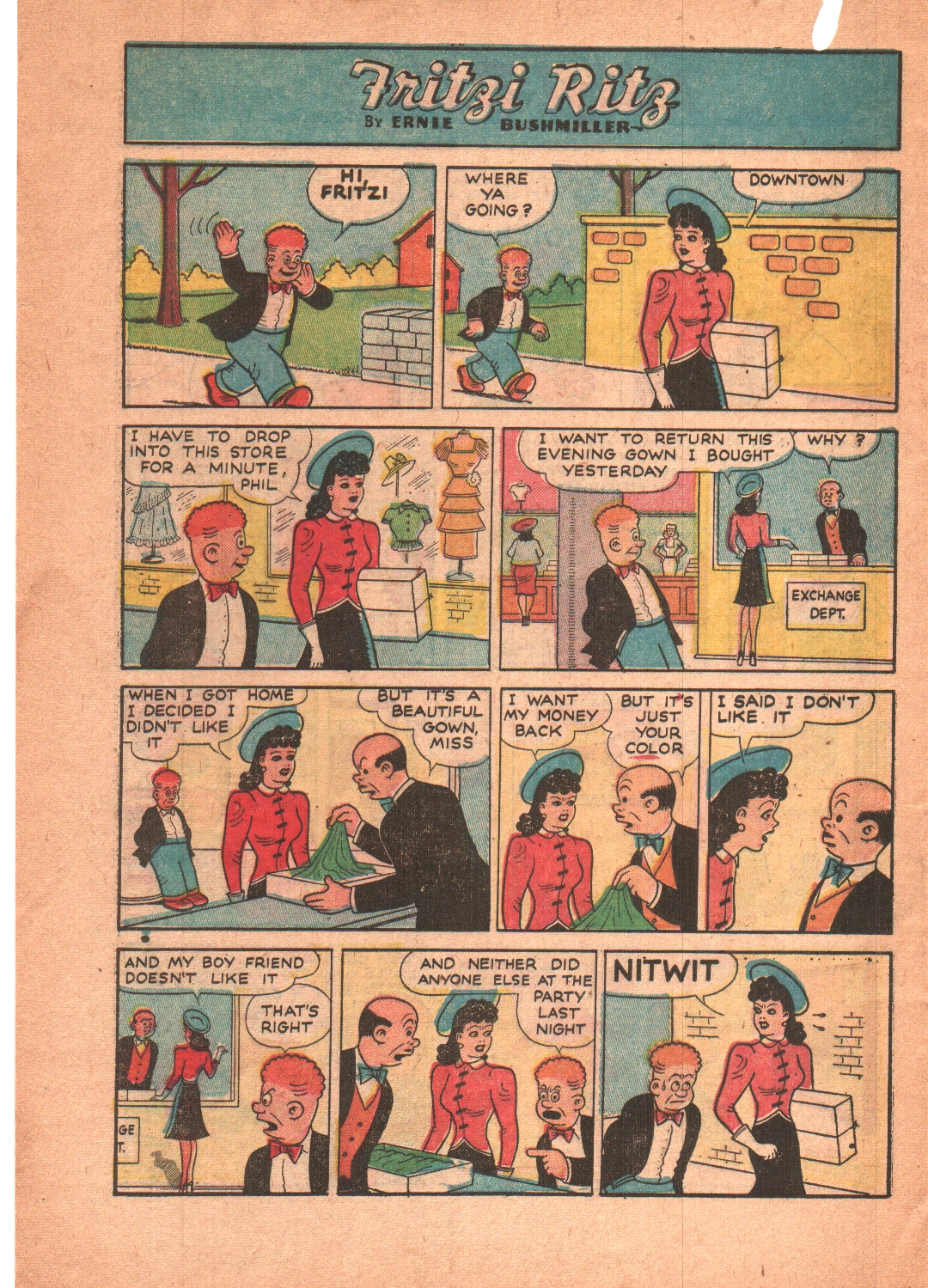 Read online Fritzi Ritz (1953) comic -  Issue #51 - 16