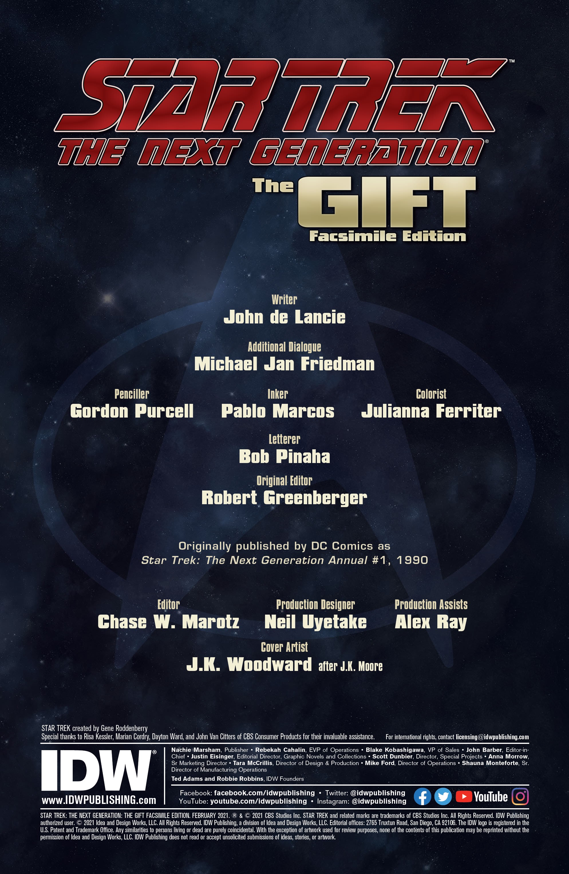 Read online Star Trek: The Next Generation: The Gift Facsimile Edition comic -  Issue # TPB - 2