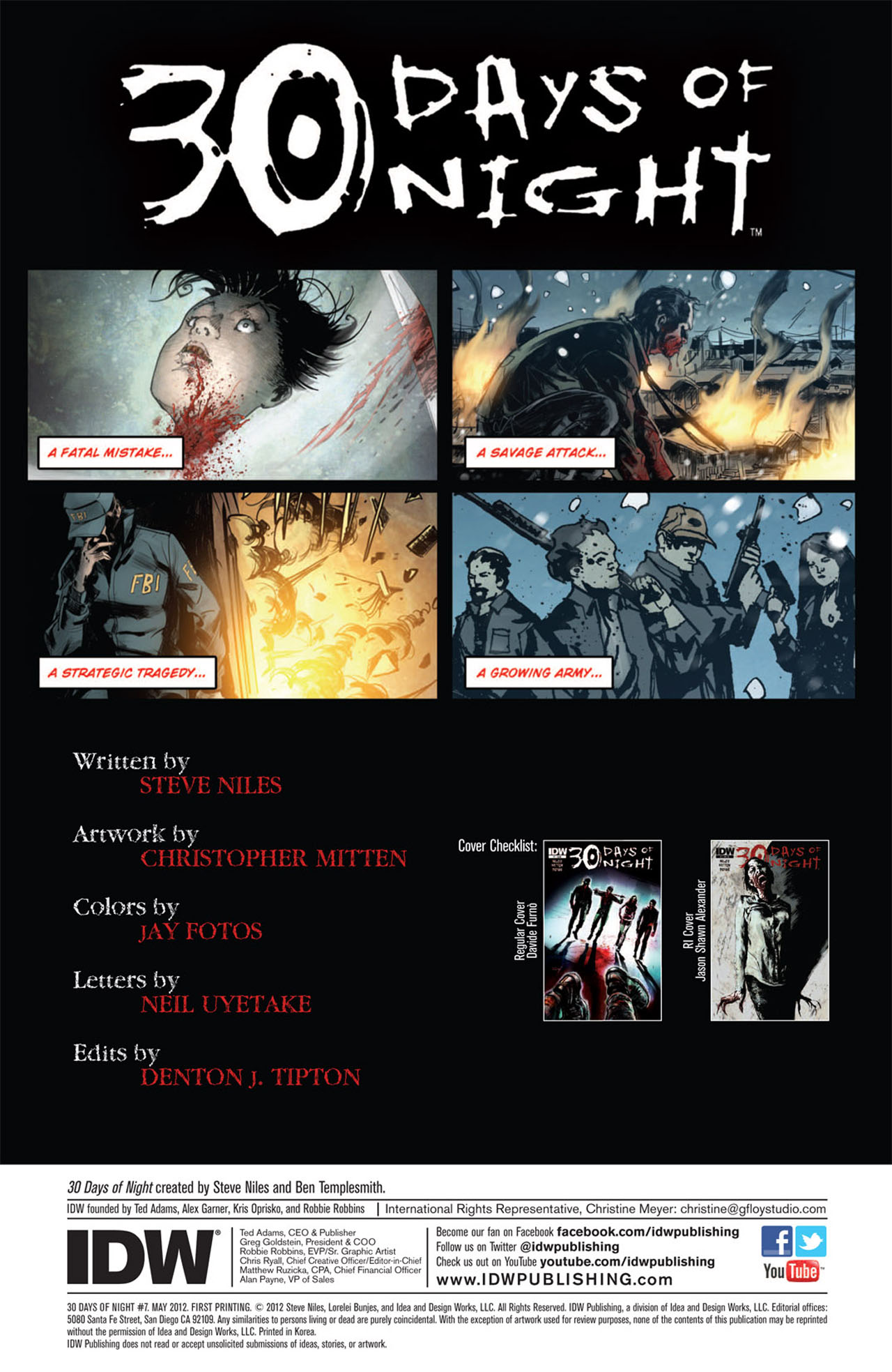 Read online 30 Days of Night (2011) comic -  Issue #7 - 2