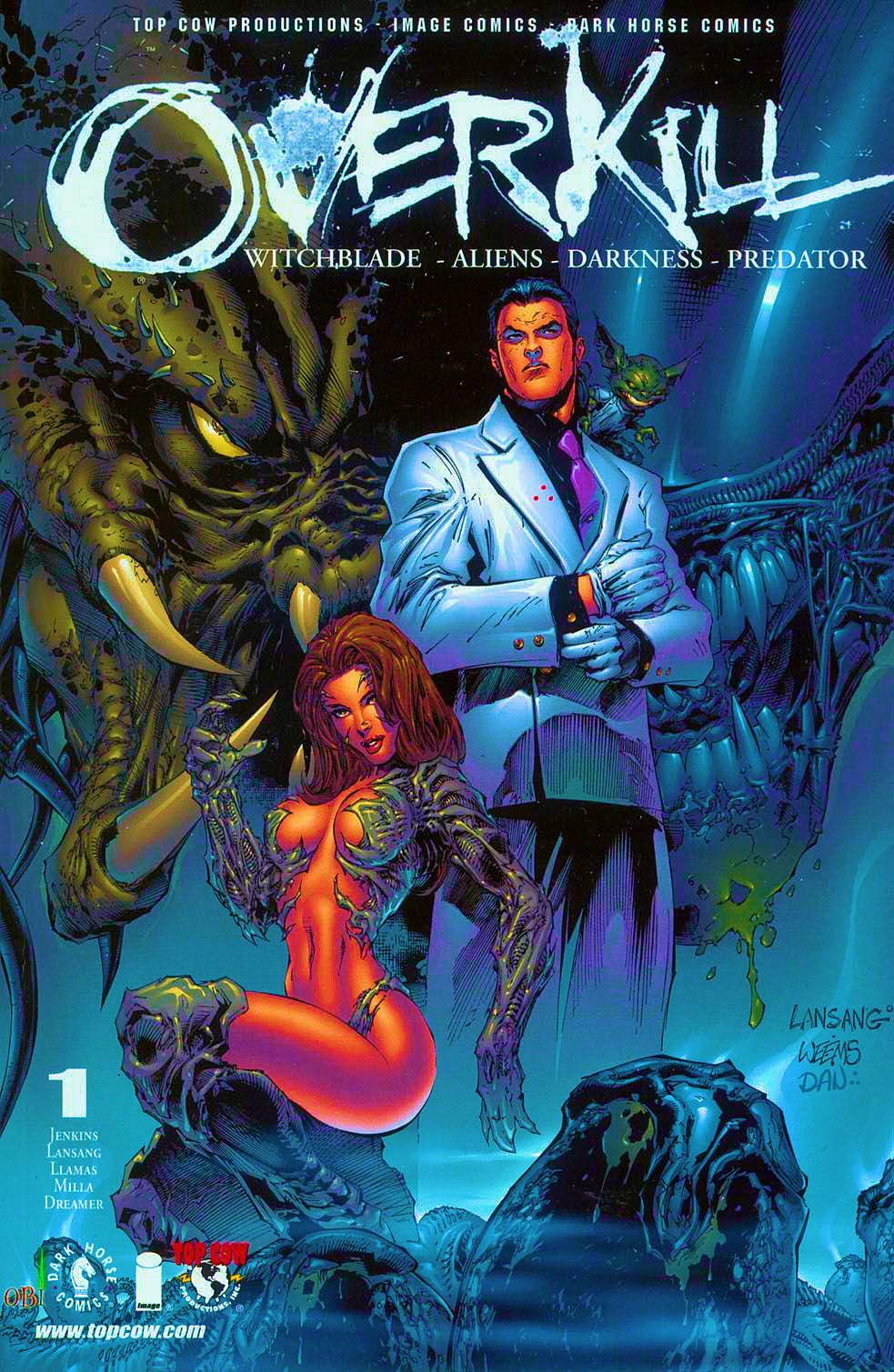 Read online Overkill: Witchblade/Aliens/Darkness/Predator comic -  Issue #1 - 1