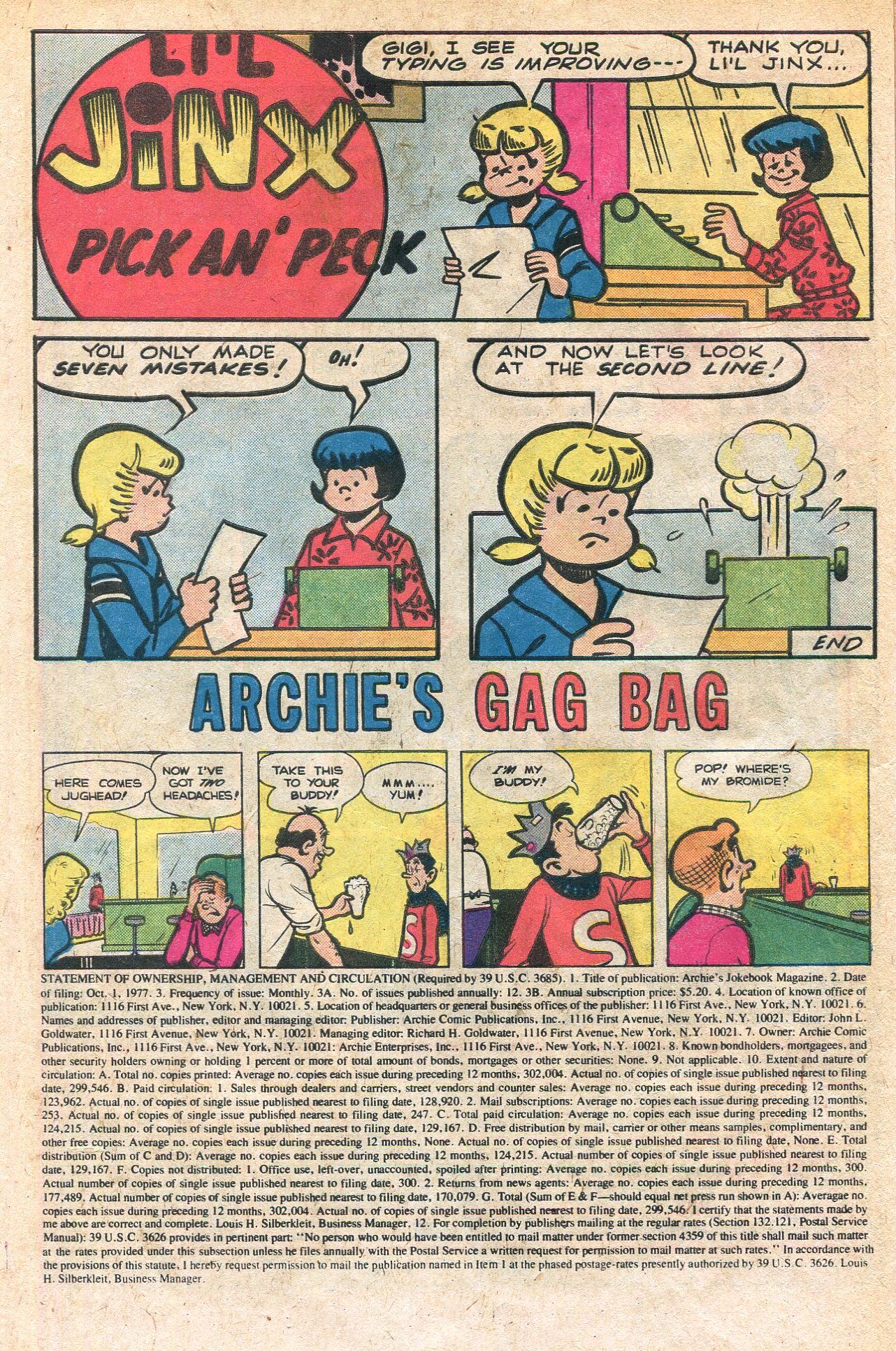 Read online Archie's Joke Book Magazine comic -  Issue #243 - 10