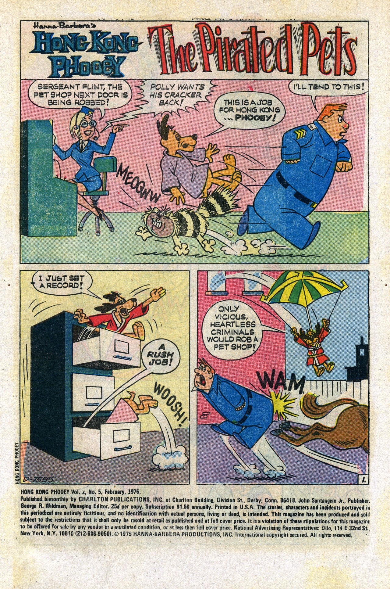 Read online Hong Kong Phooey comic -  Issue #5 - 2