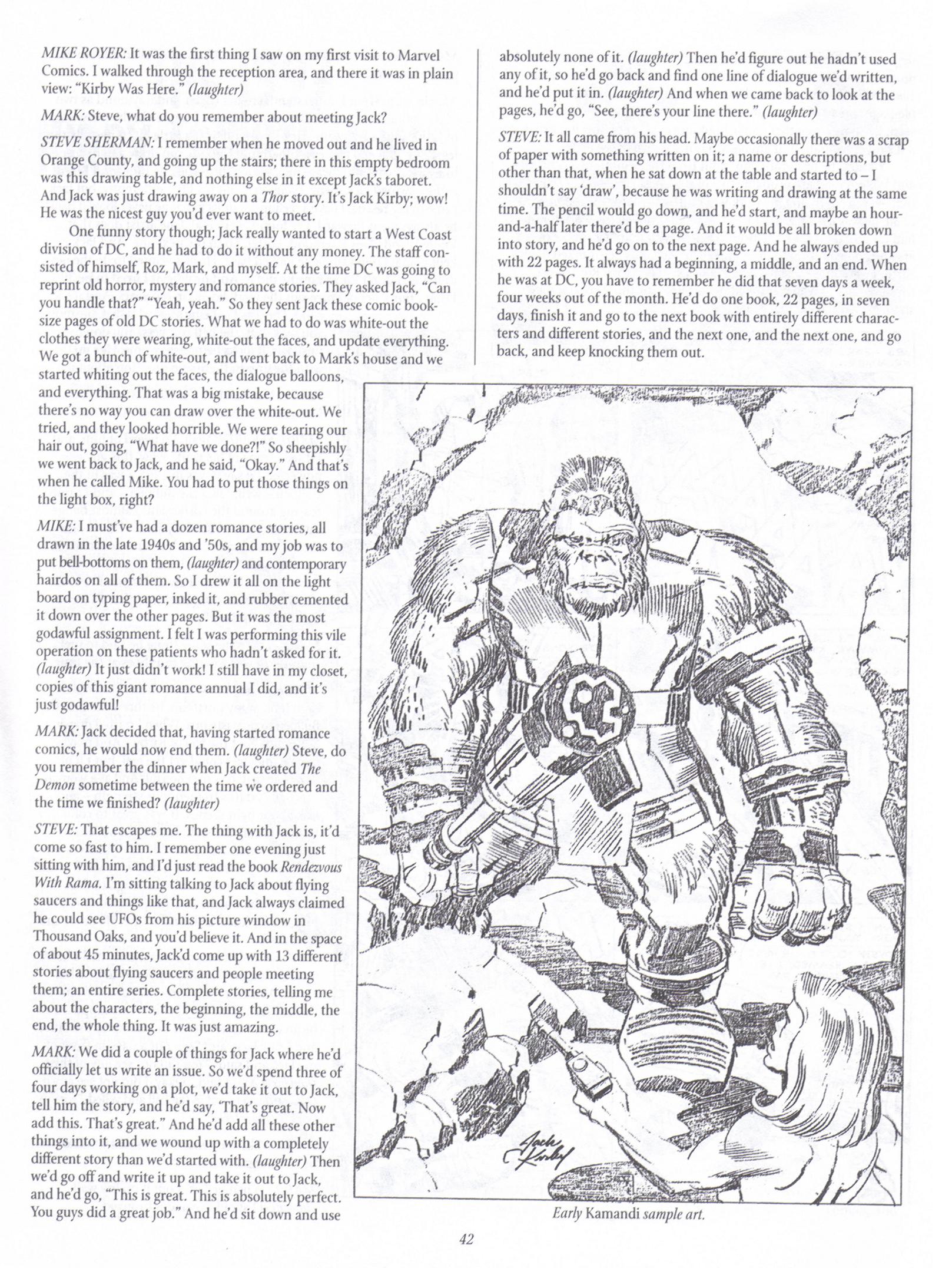 Read online The Jack Kirby Collector comic -  Issue #17 - 41