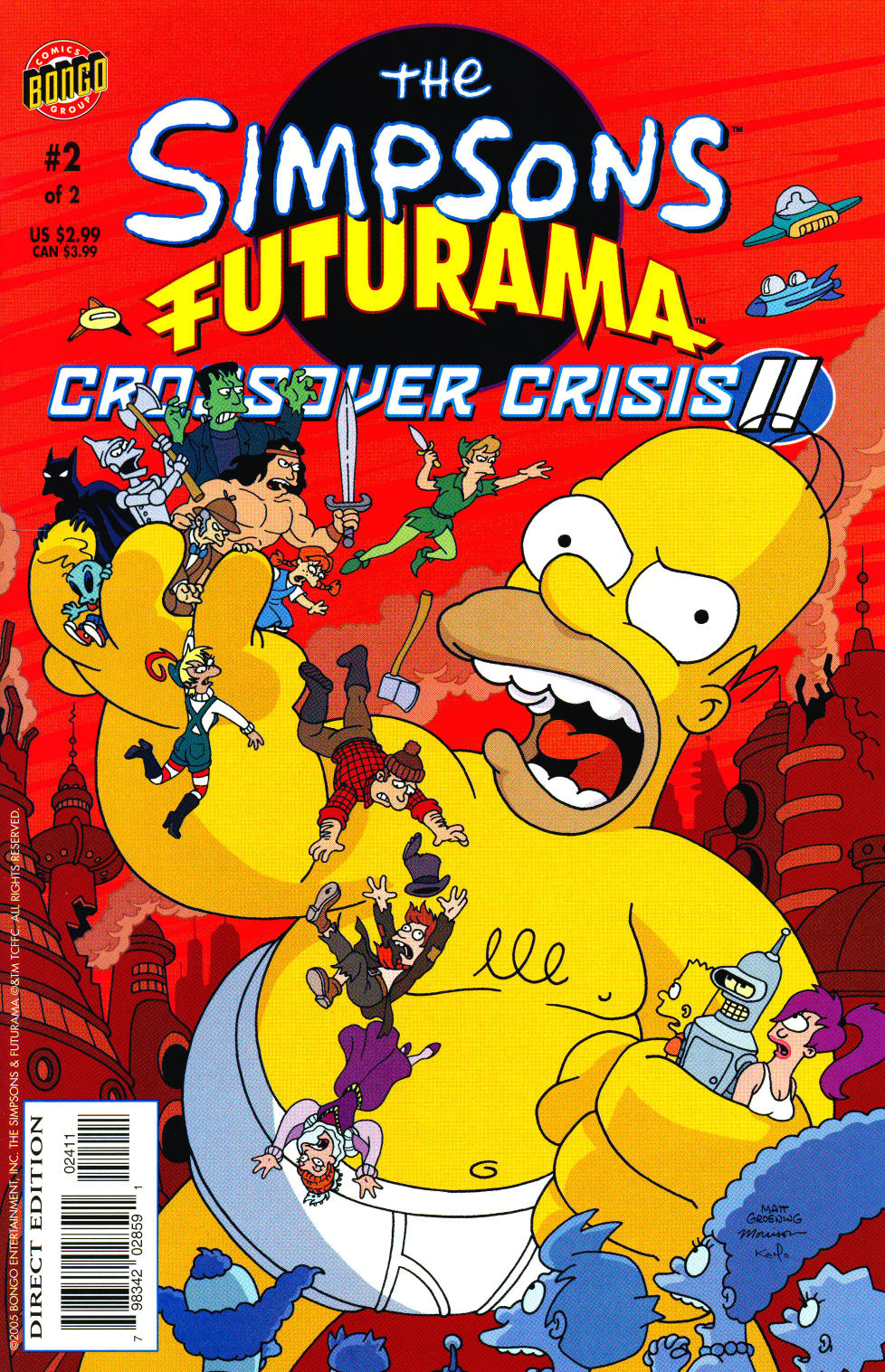 Read online The Simpsons/Futurama Crossover Crisis II comic -  Issue #2 - 1