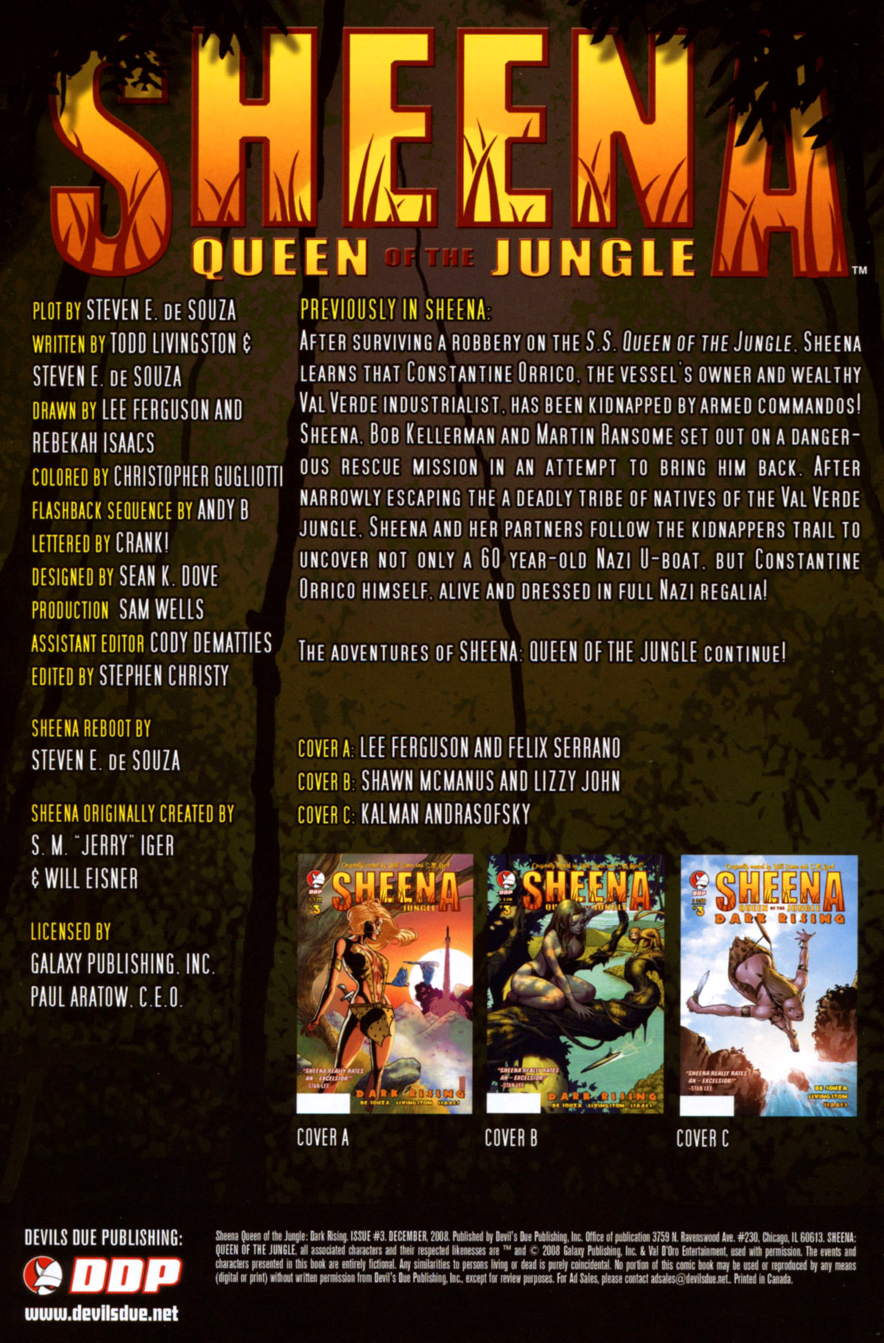 Read online Sheena Queen of the Jungle: Dark Rising comic -  Issue #3 - 2