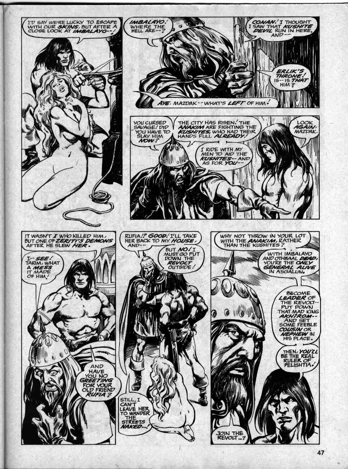Read online The Savage Sword Of Conan comic -  Issue #36 - 47