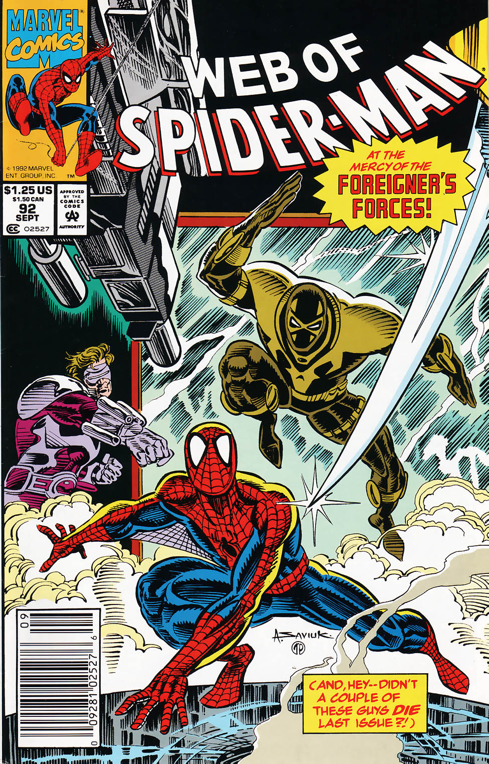 Read online Web of Spider-Man (1985) comic -  Issue #92 - 1