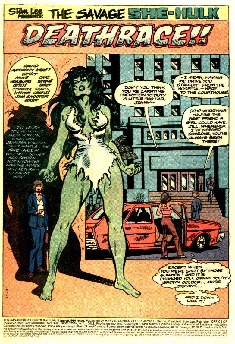 Read online The Savage She-Hulk comic -  Issue #2 - 2