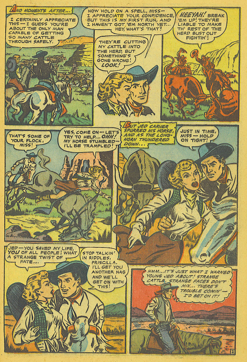 Read online Cowgirl Romances (1950) comic -  Issue #8 - 17