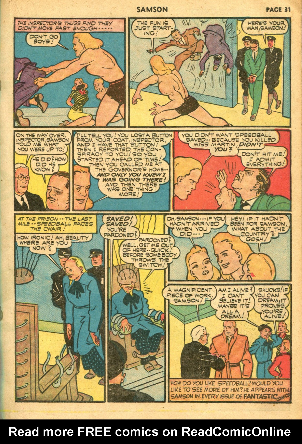 Read online Samson (1940) comic -  Issue #6 - 33