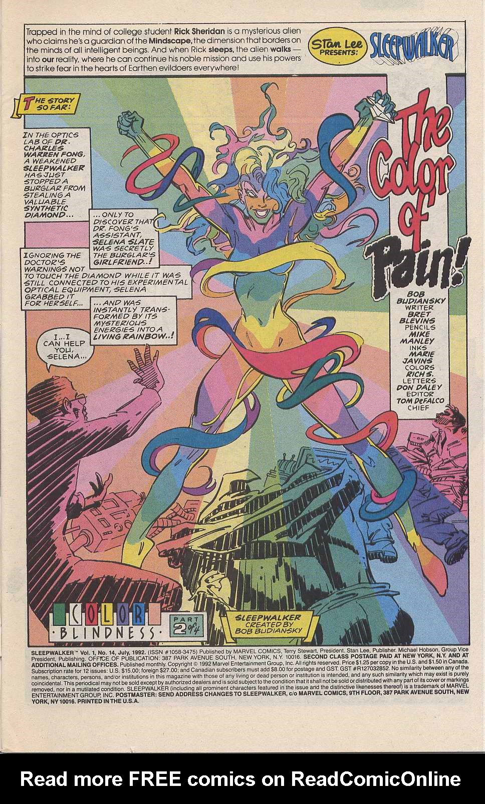 Read online Sleepwalker comic -  Issue #14 - 2