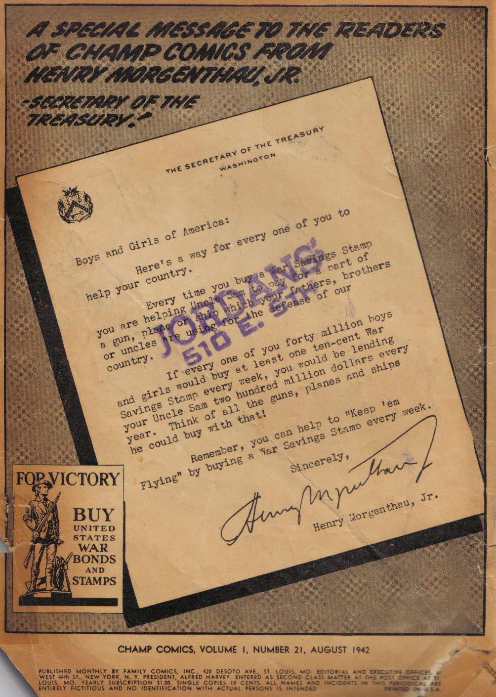 Read online Champ Comics comic -  Issue #21 - 3