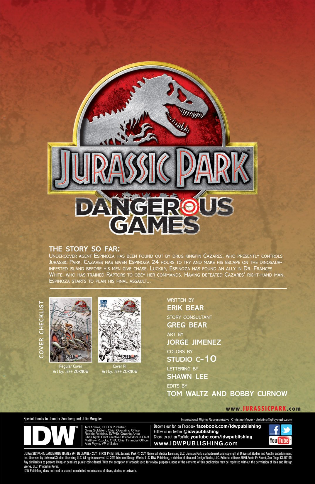 Read online Jurassic Park: Dangerous Games comic -  Issue #4 - 3