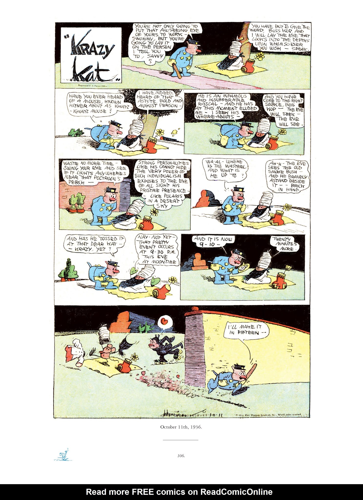 Read online Krazy & Ignatz comic -  Issue # TPB 9 - 104