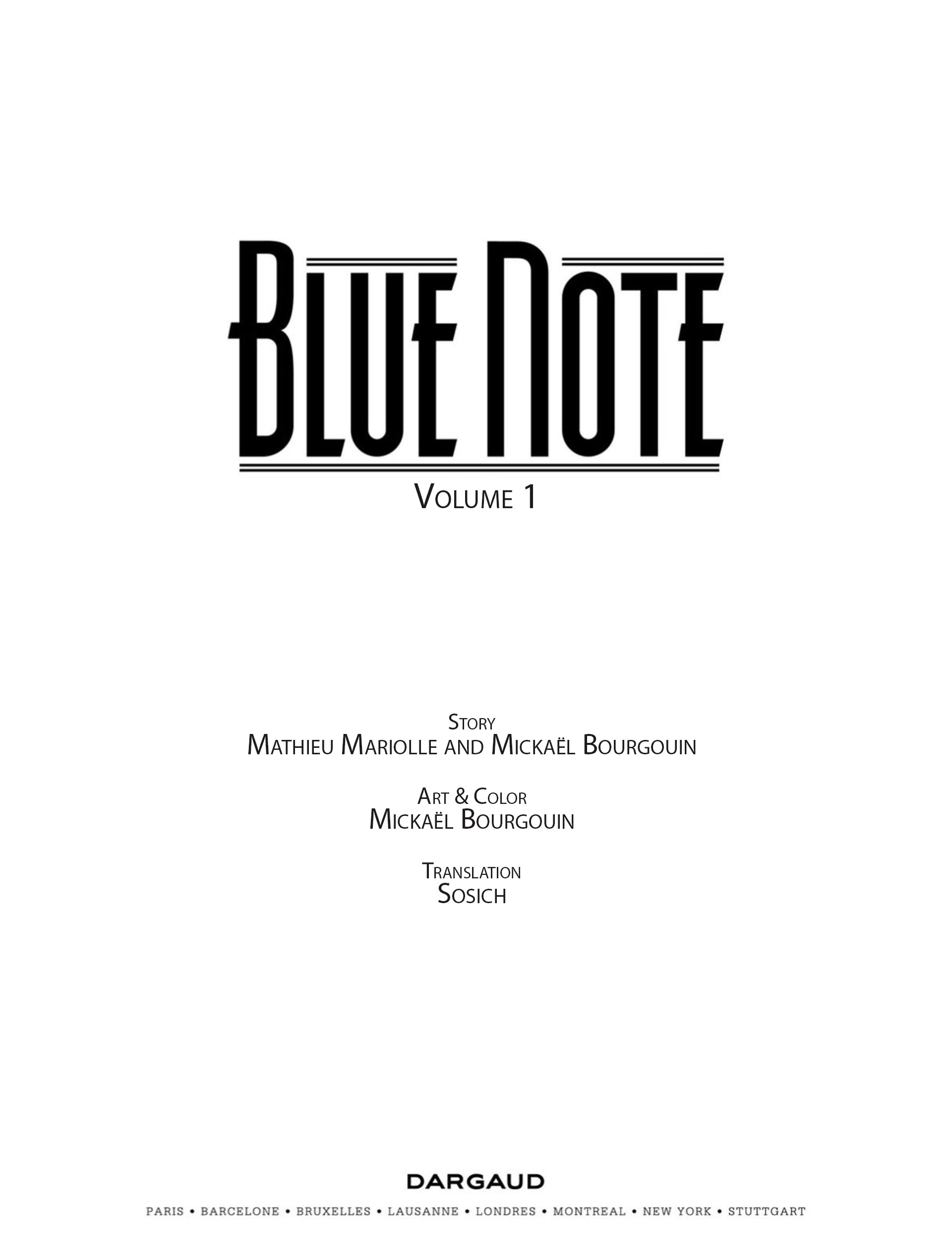 Read online Blue Note comic -  Issue #1 - 2