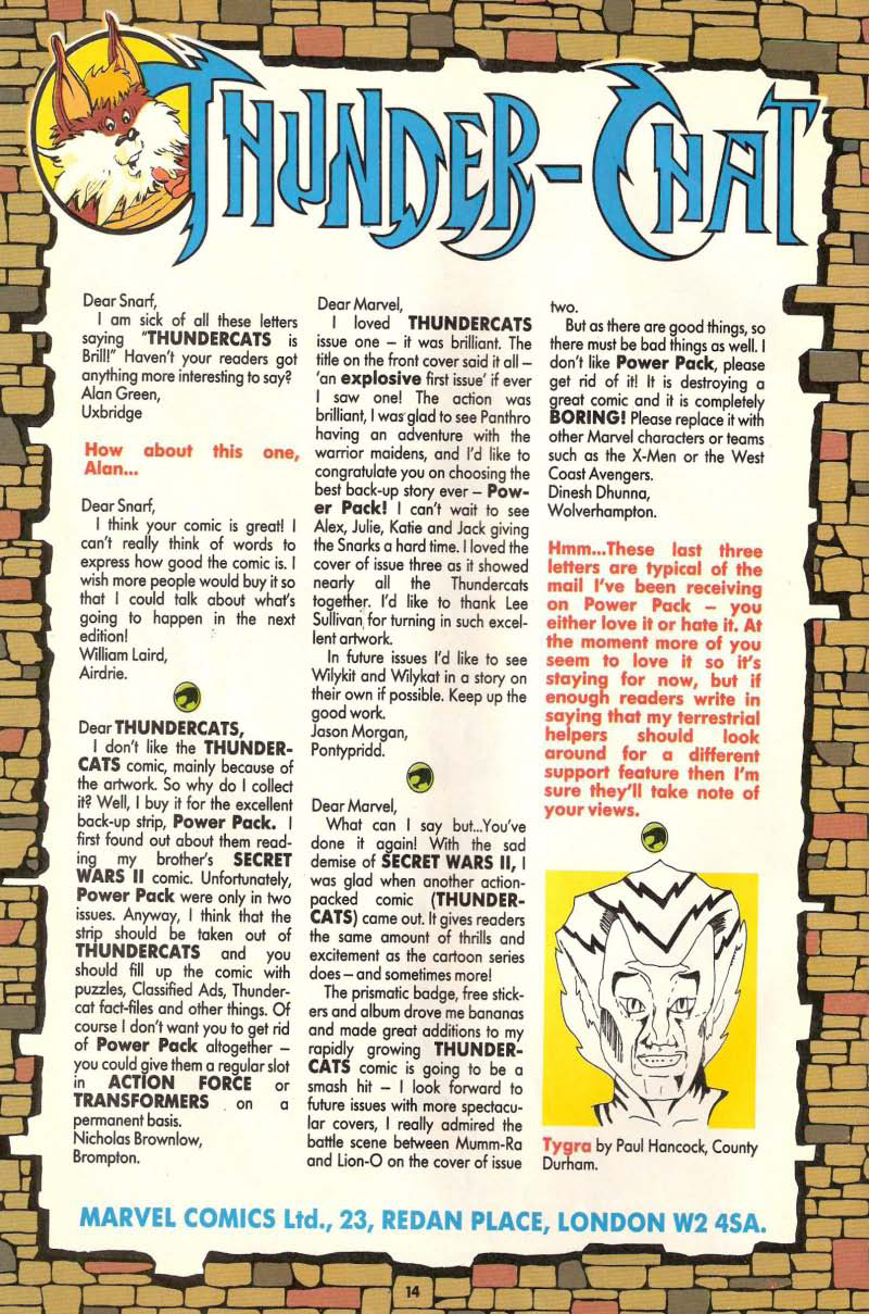 Read online ThunderCats (1987) comic -  Issue #16 - 14