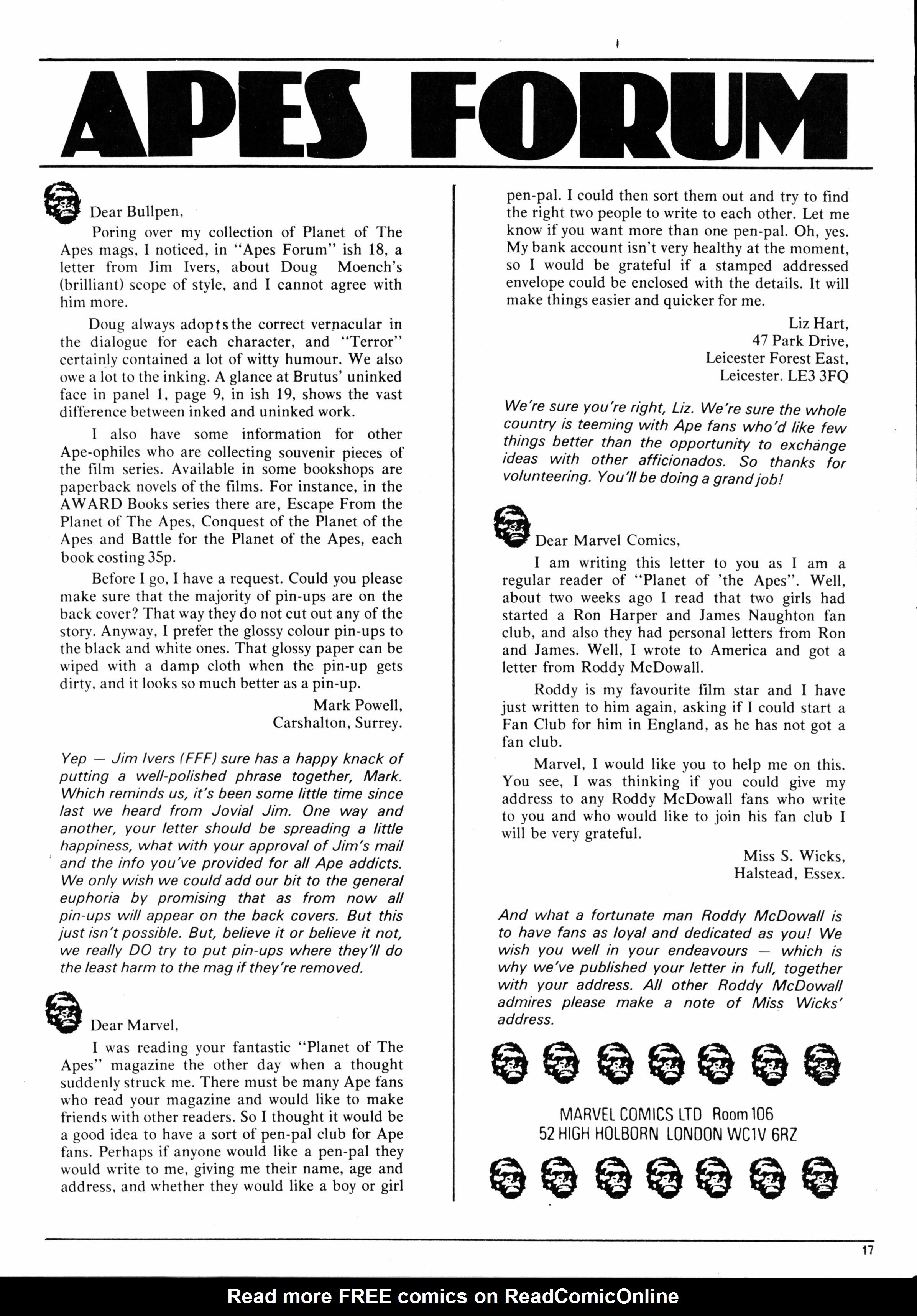 Read online Planet of the Apes (1974) comic -  Issue #42 - 17