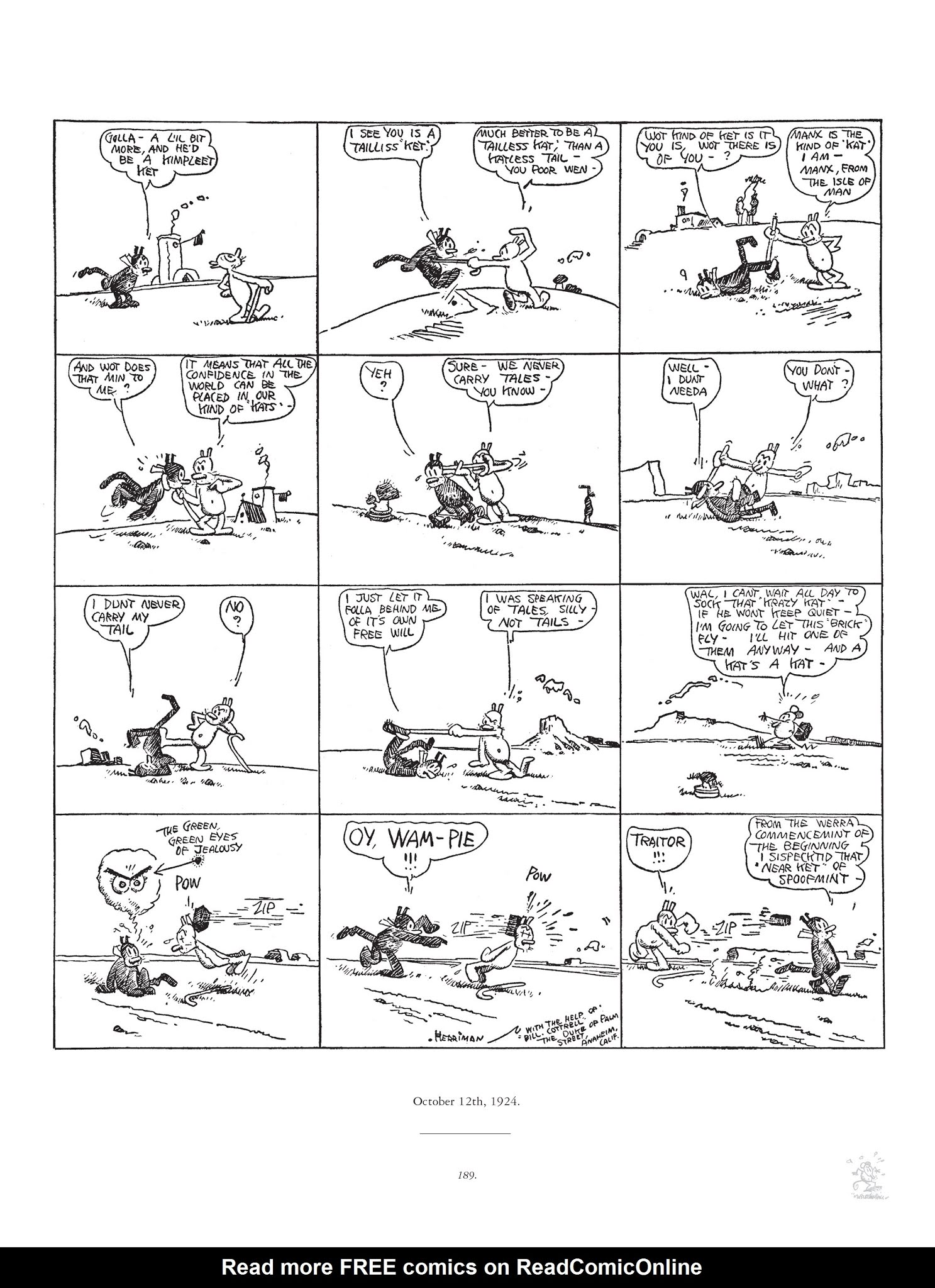 Read online Krazy & Ignatz comic -  Issue # TPB 3 - 189