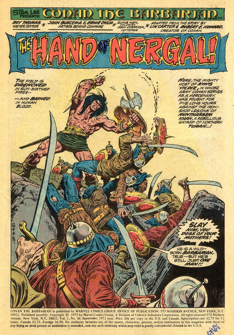 Read online Conan the Barbarian (1970) comic -  Issue #30 - 2
