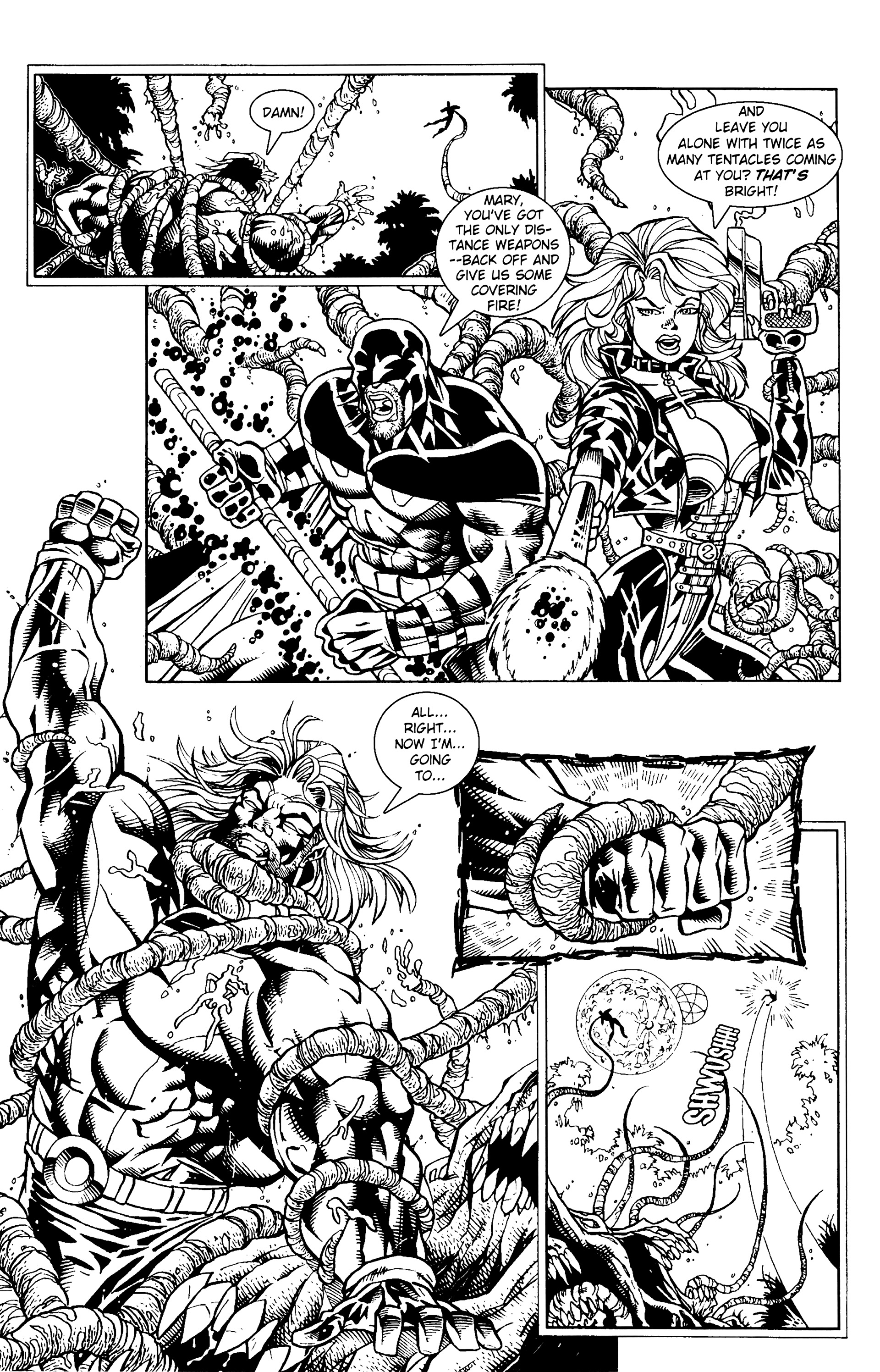 Read online Warrior Nun: Black & White comic -  Issue #11 - 18